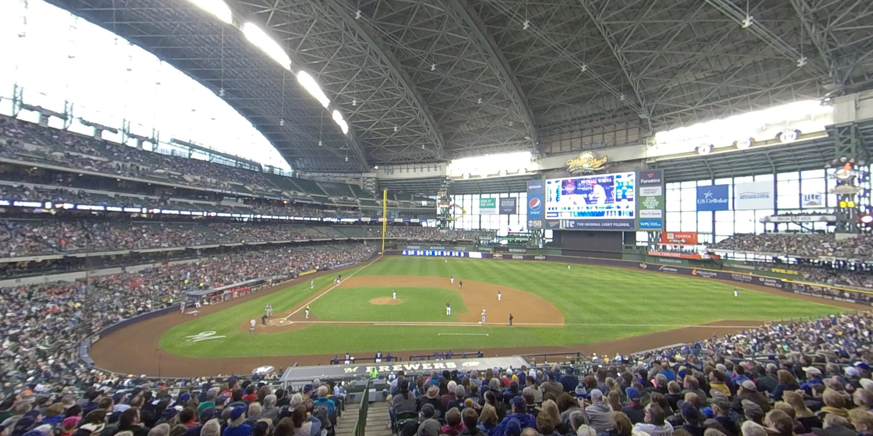 section 213 panoramic seat view  - american family field