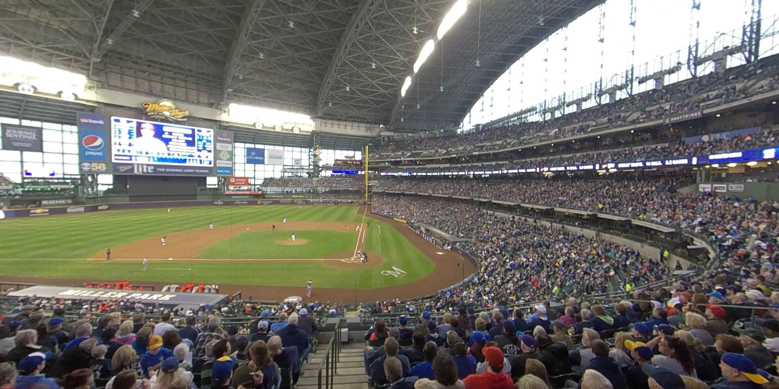 section 221 panoramic seat view  - american family field