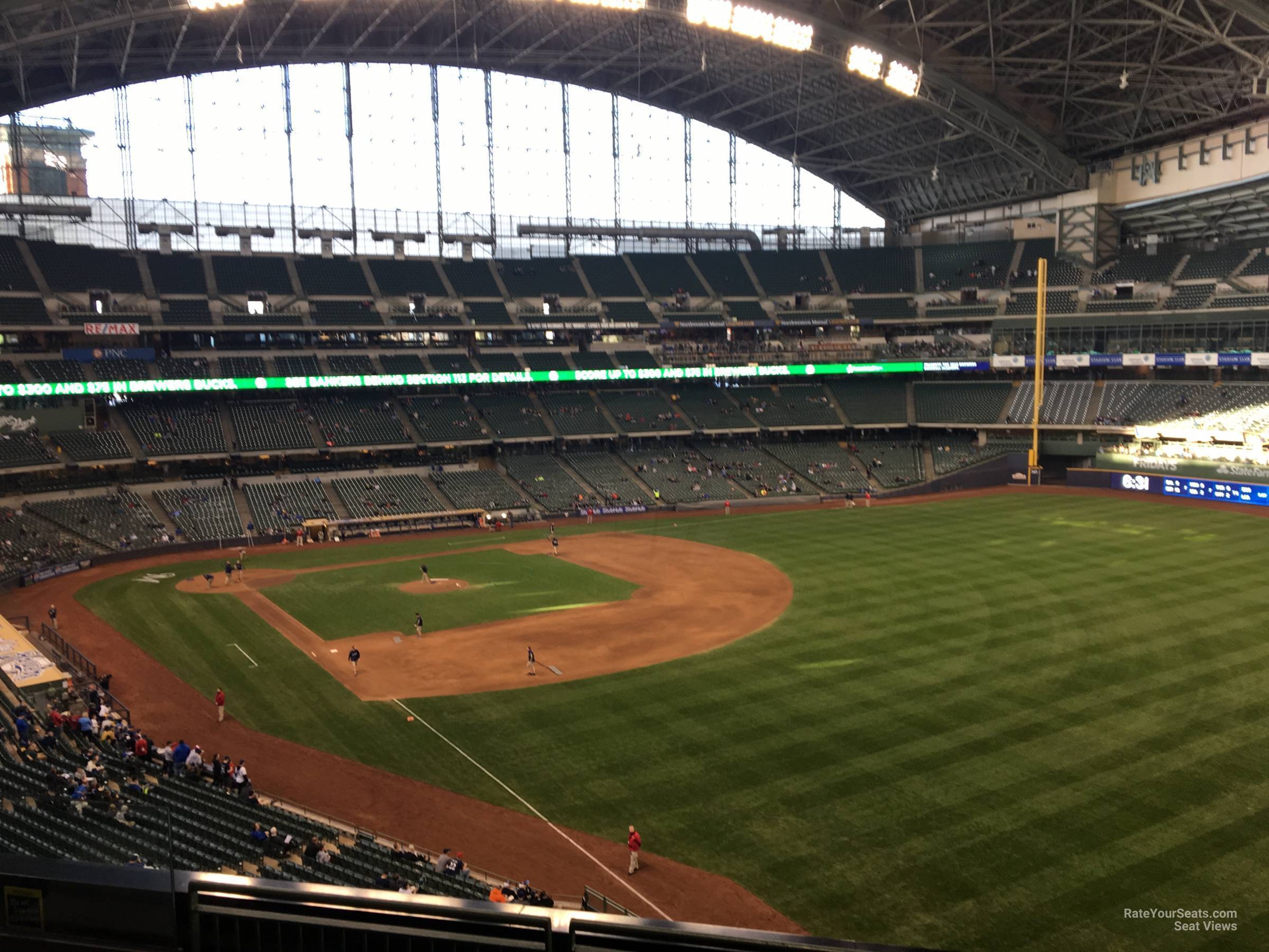 section 308, row 5 seat view  for baseball - american family field