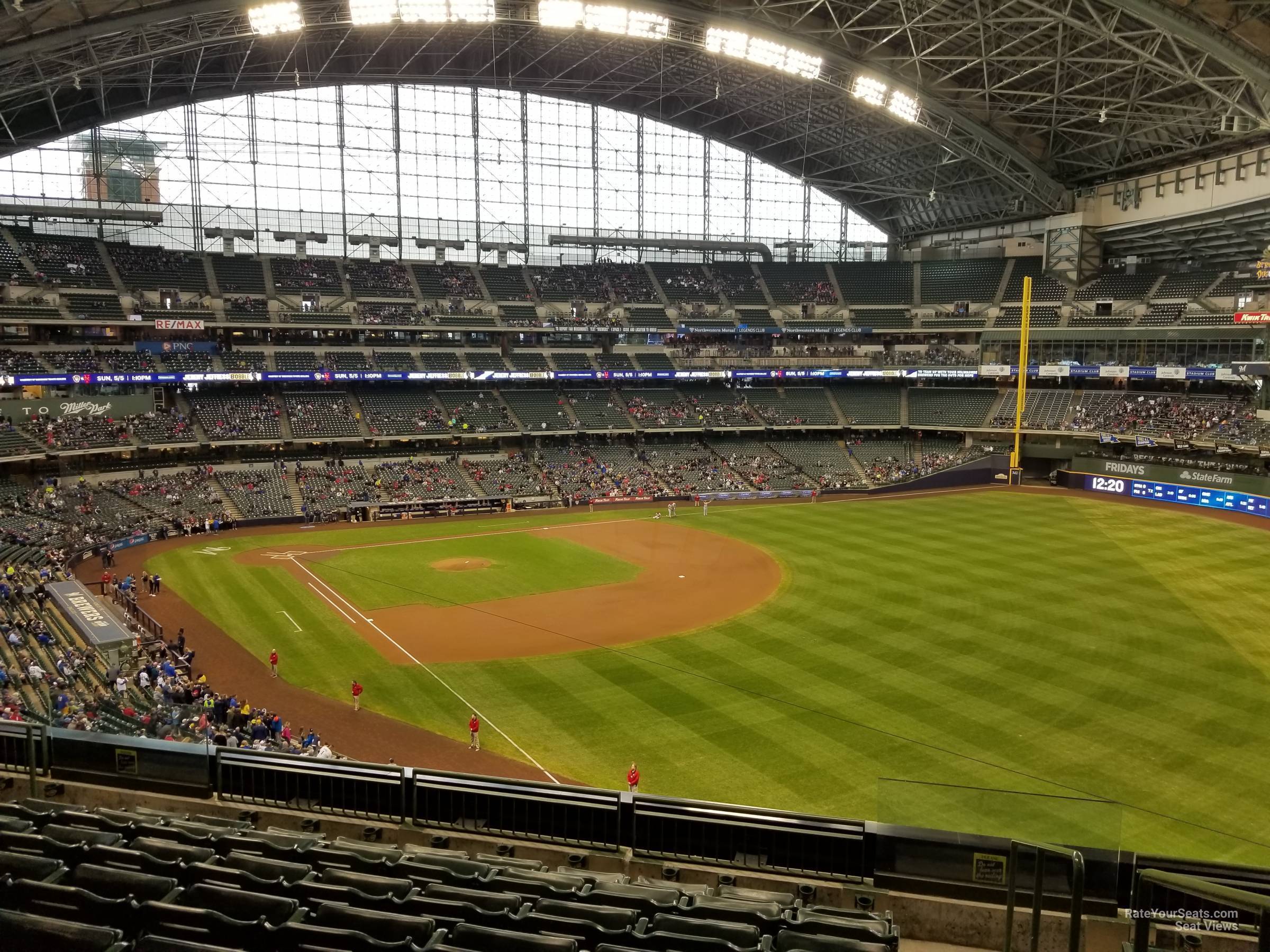 section 308, row 7 seat view  for baseball - american family field
