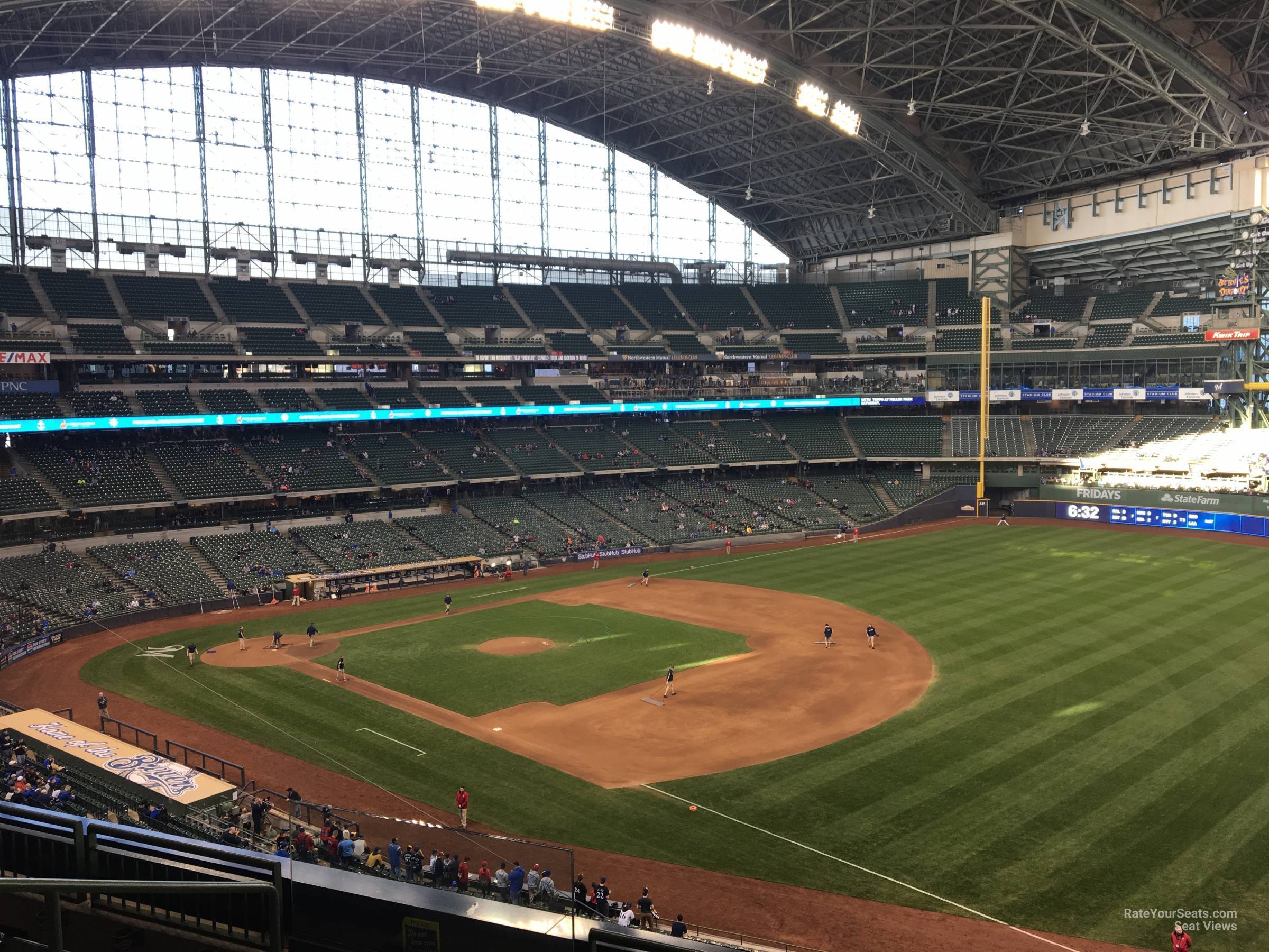 section 312, row 5 seat view  for baseball - american family field