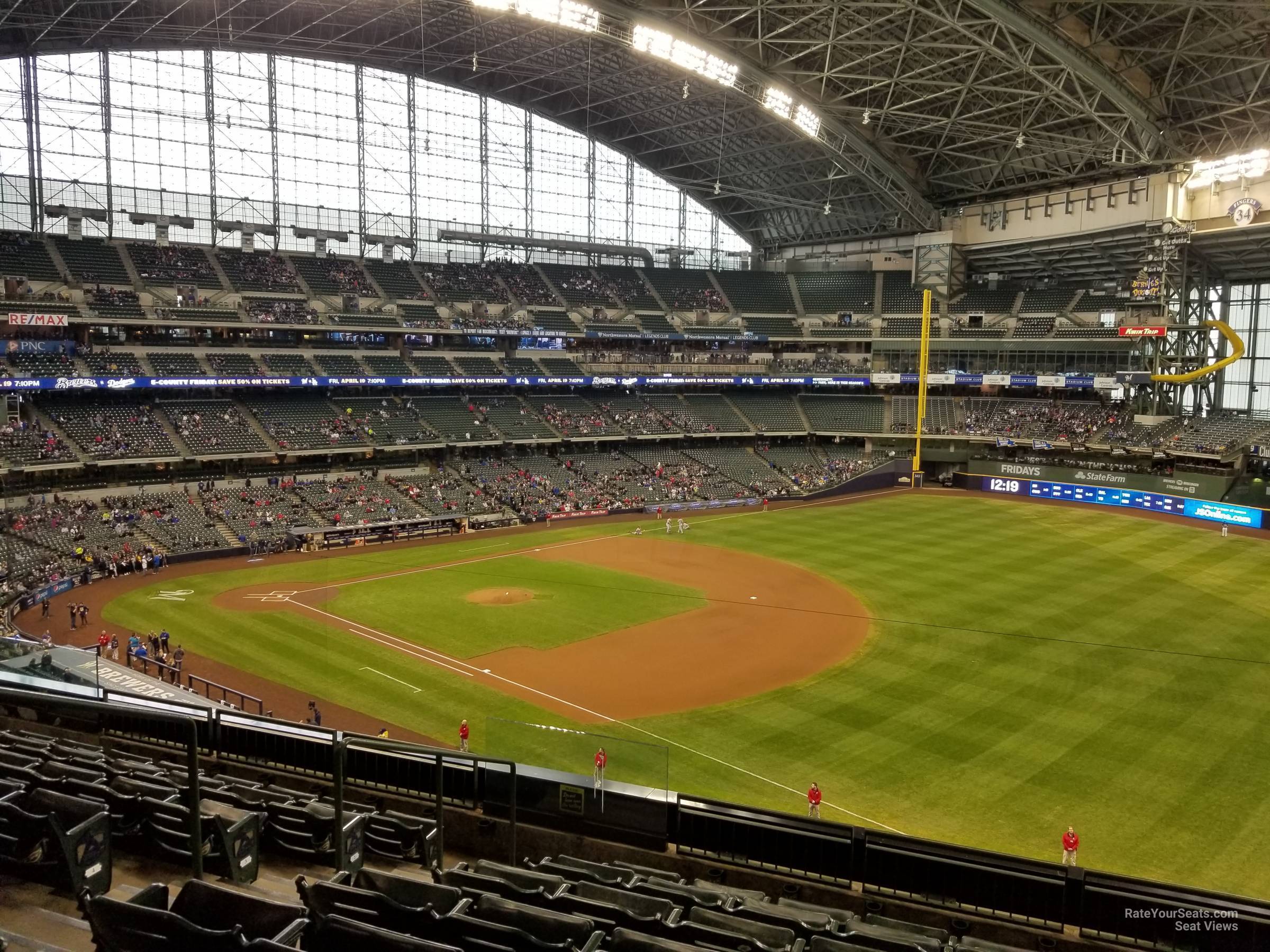 section 312, row 7 seat view  for baseball - american family field