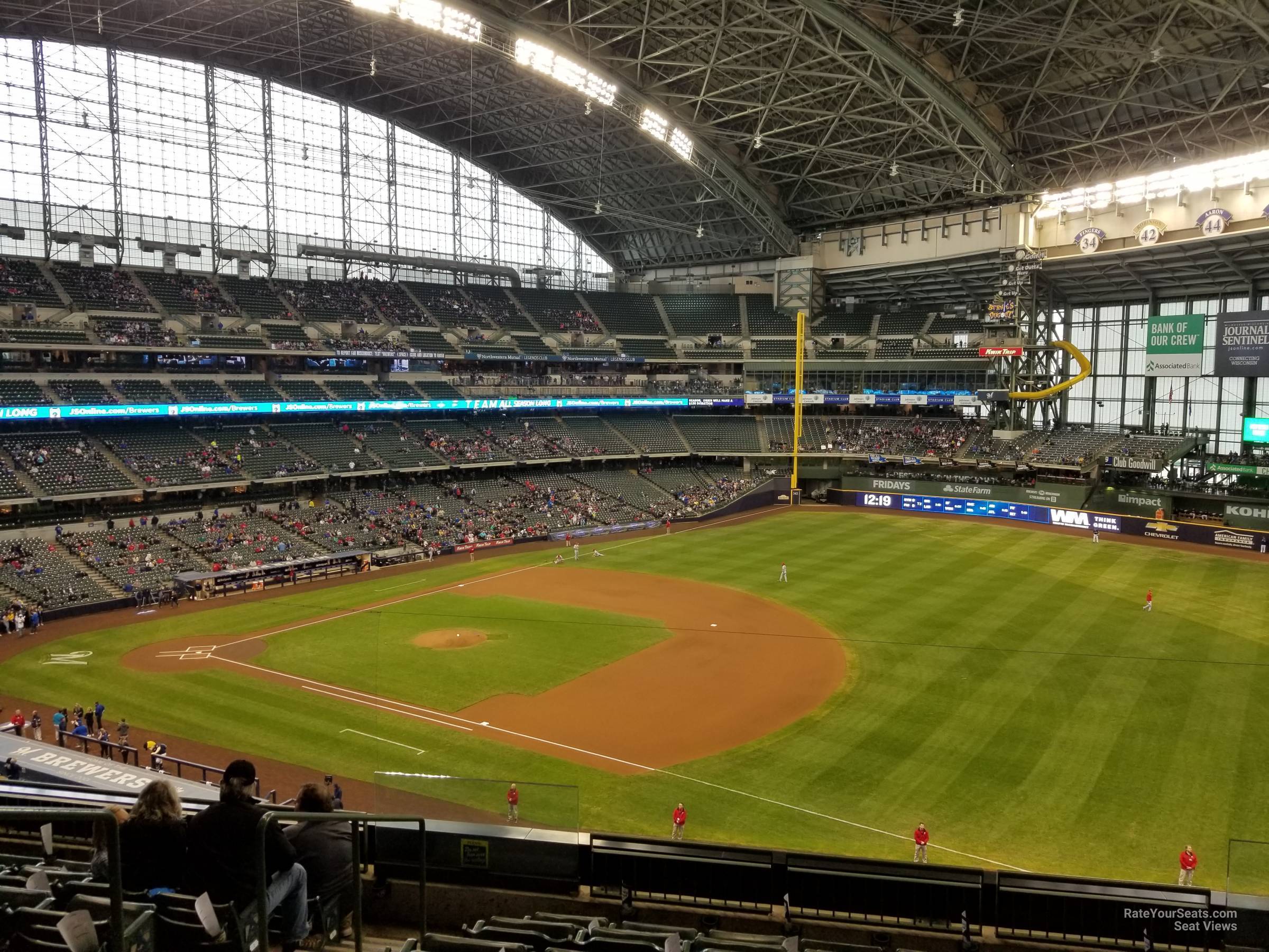 section 314, row 7 seat view  for baseball - american family field