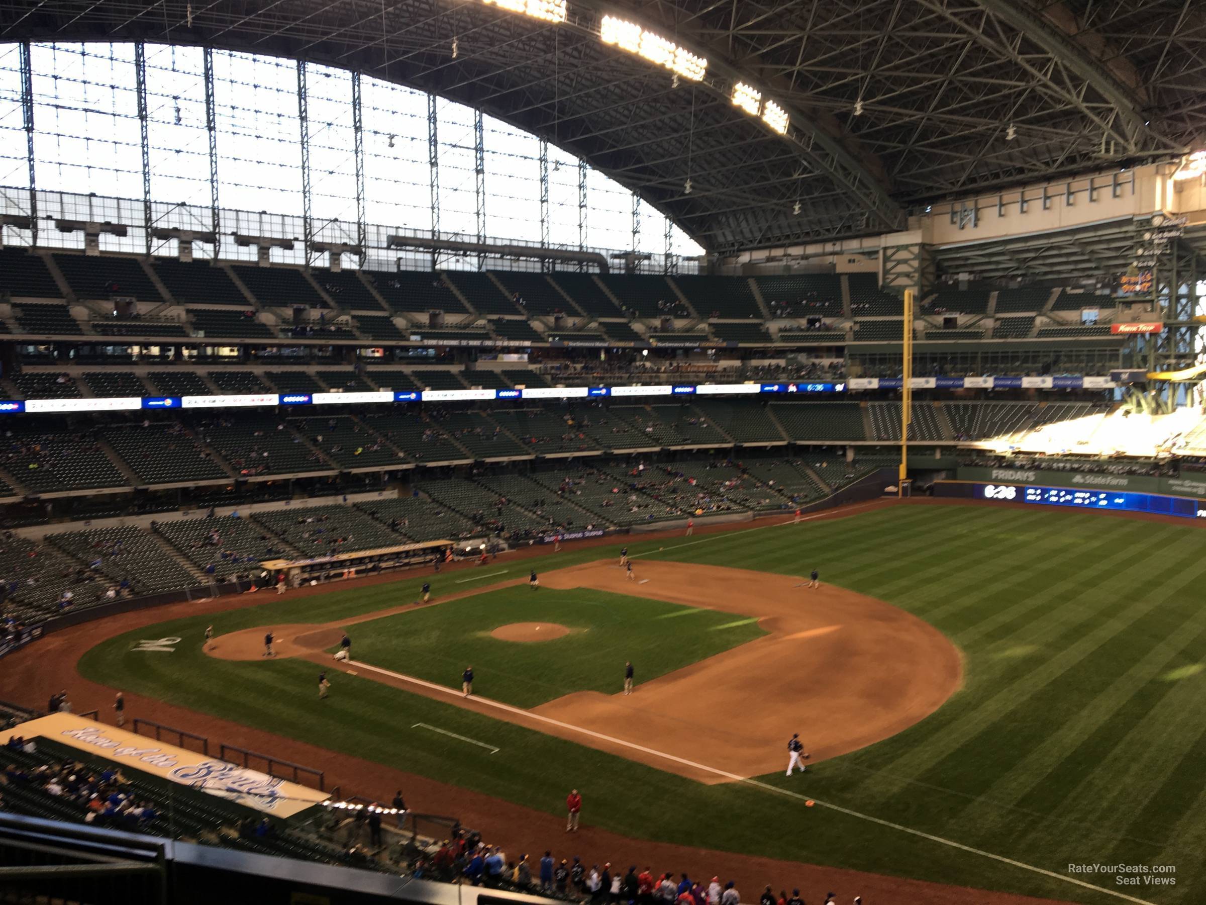section 315, row 5 seat view  for baseball - american family field