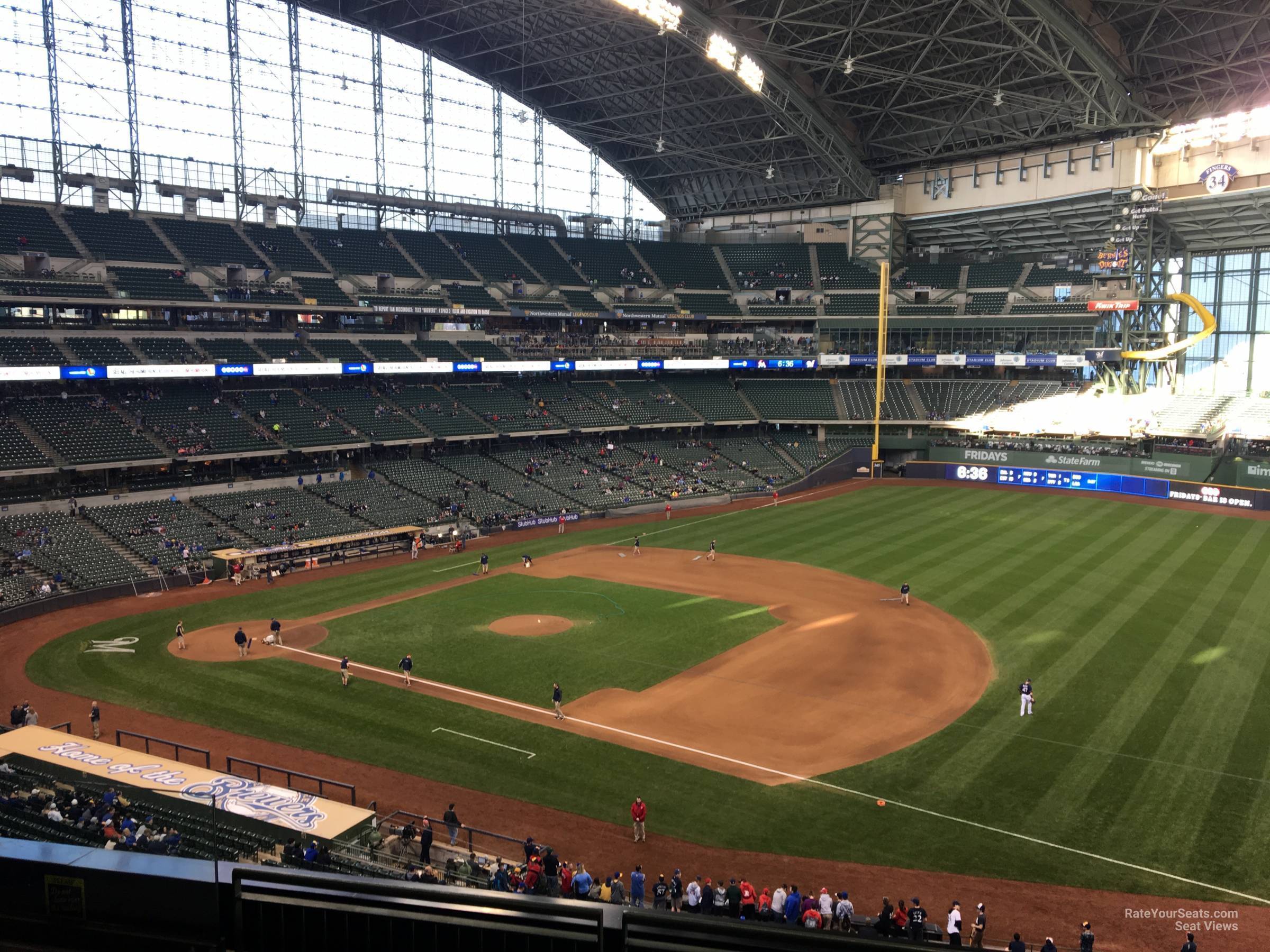 section 316, row 5 seat view  for baseball - american family field