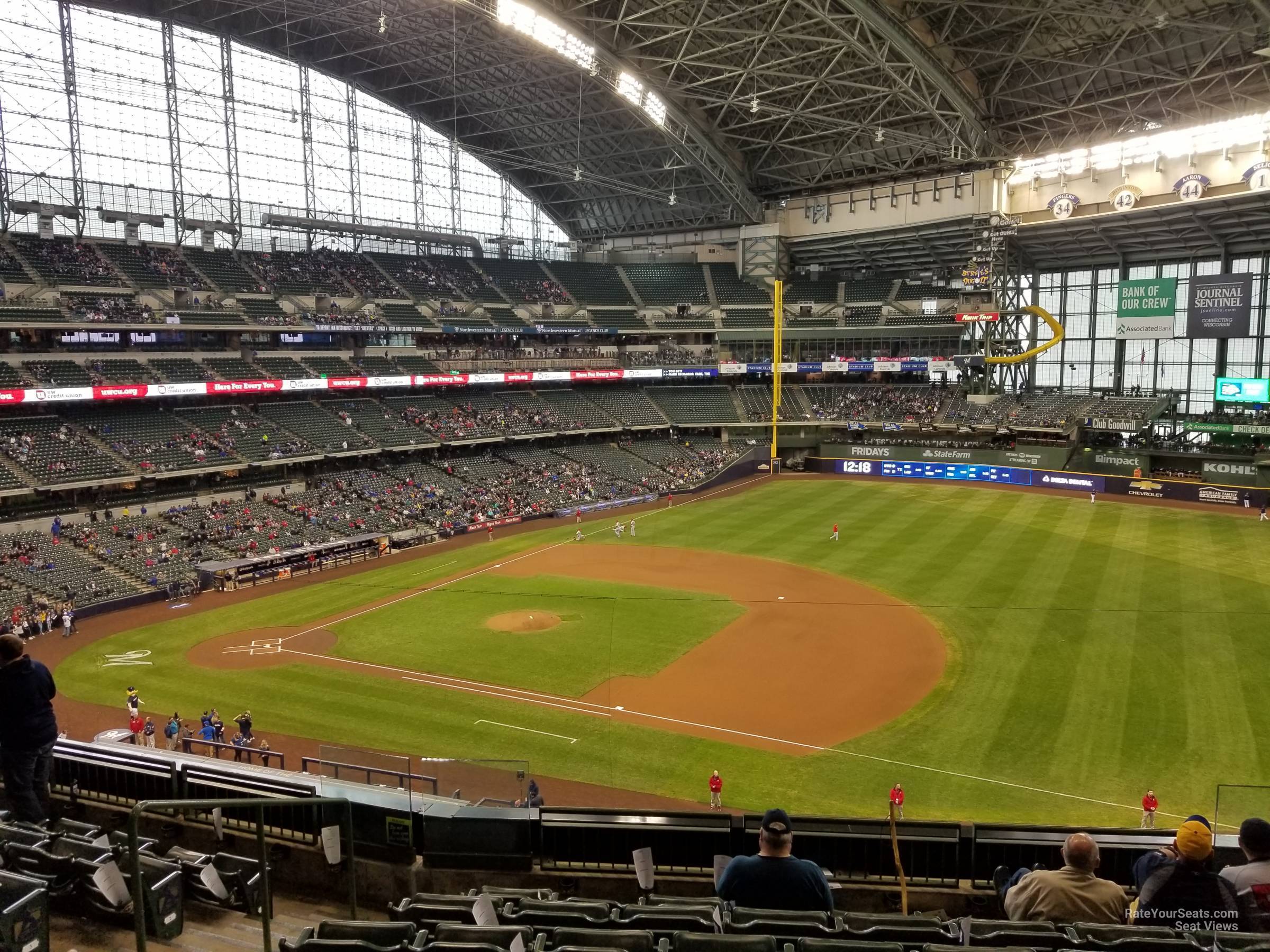 section 316, row 7 seat view  for baseball - american family field