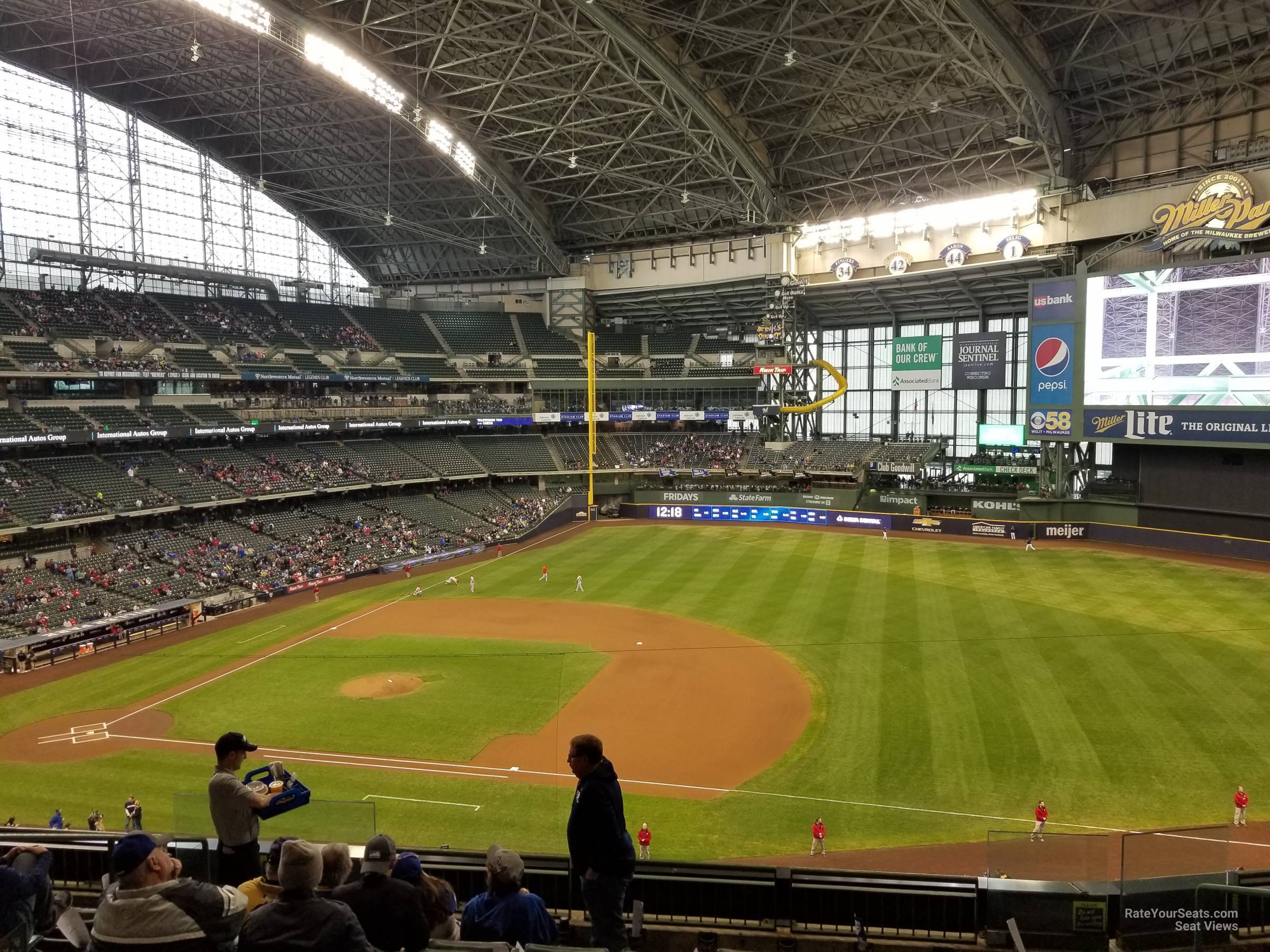 section 317, row 7 seat view  for baseball - american family field