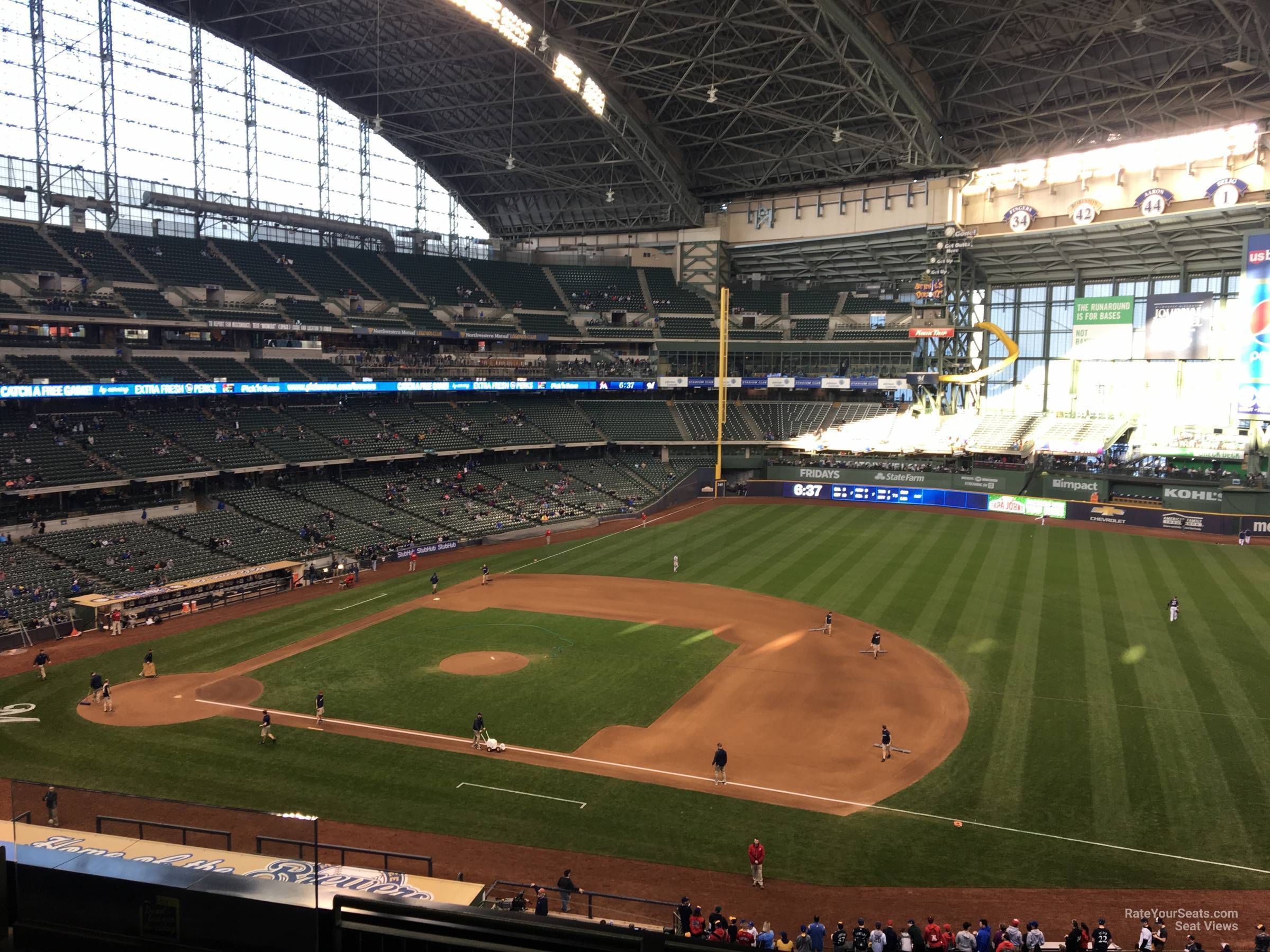 section 318, row 5 seat view  for baseball - american family field
