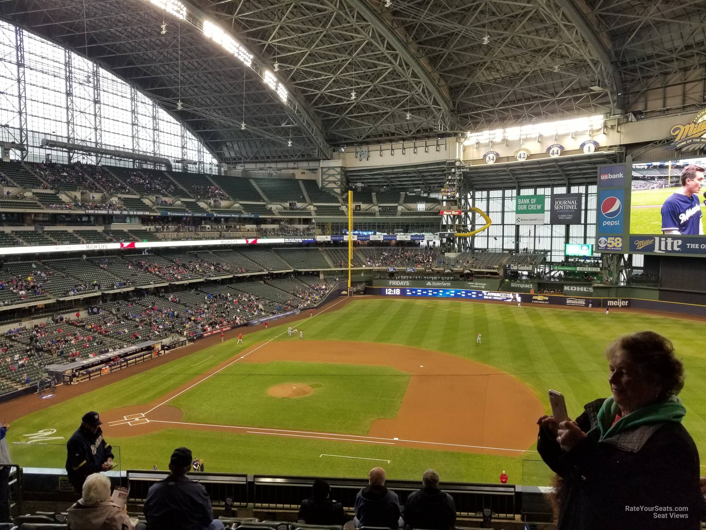 section 319, row 7 seat view  for baseball - american family field