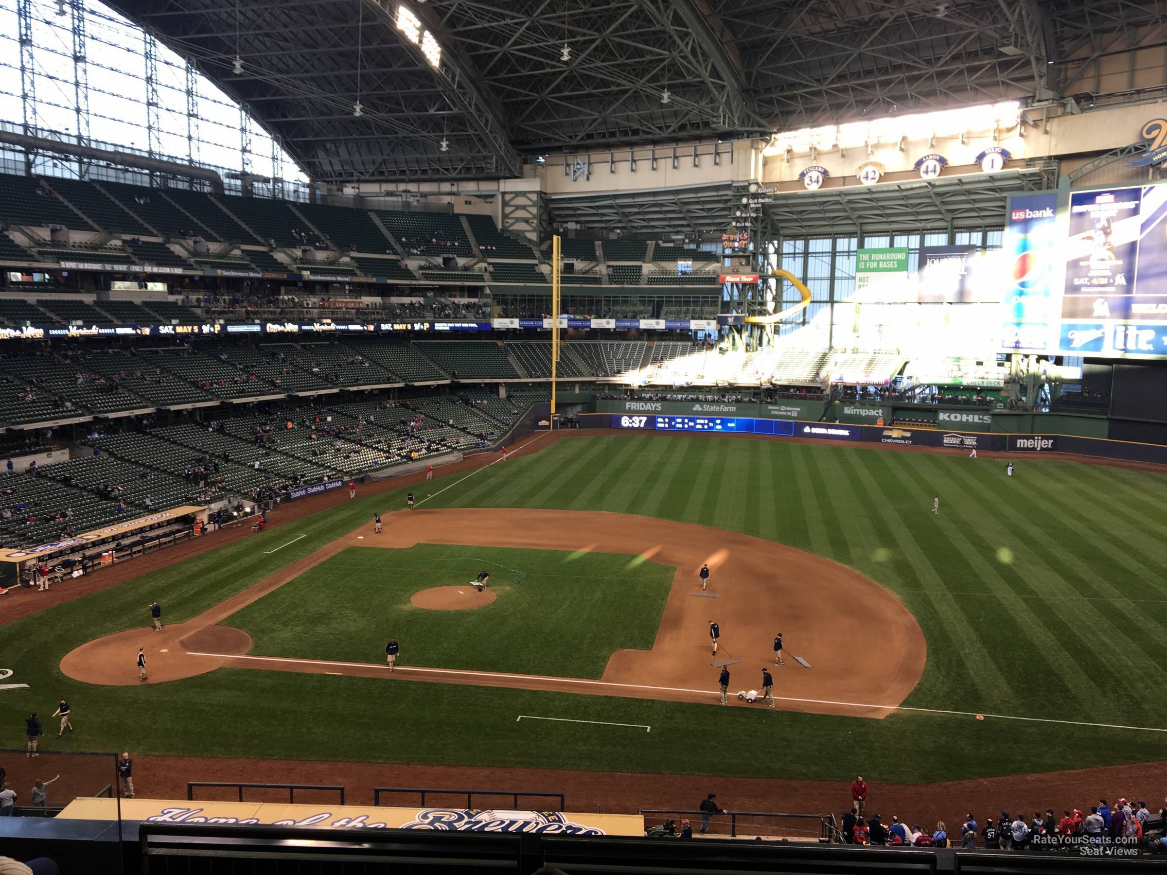 section 320, row 5 seat view  for baseball - american family field
