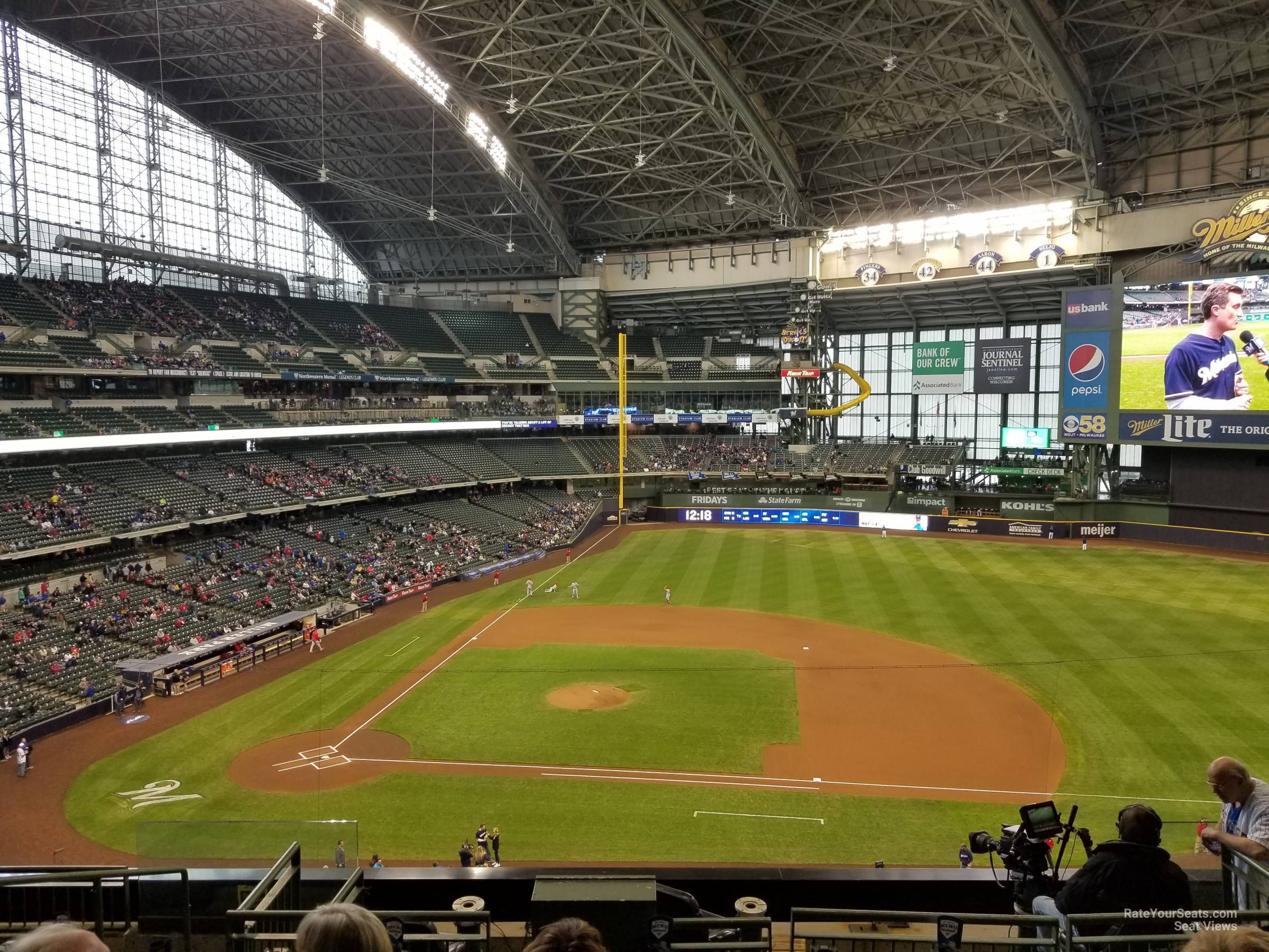 section 320, row 7 seat view  for baseball - american family field
