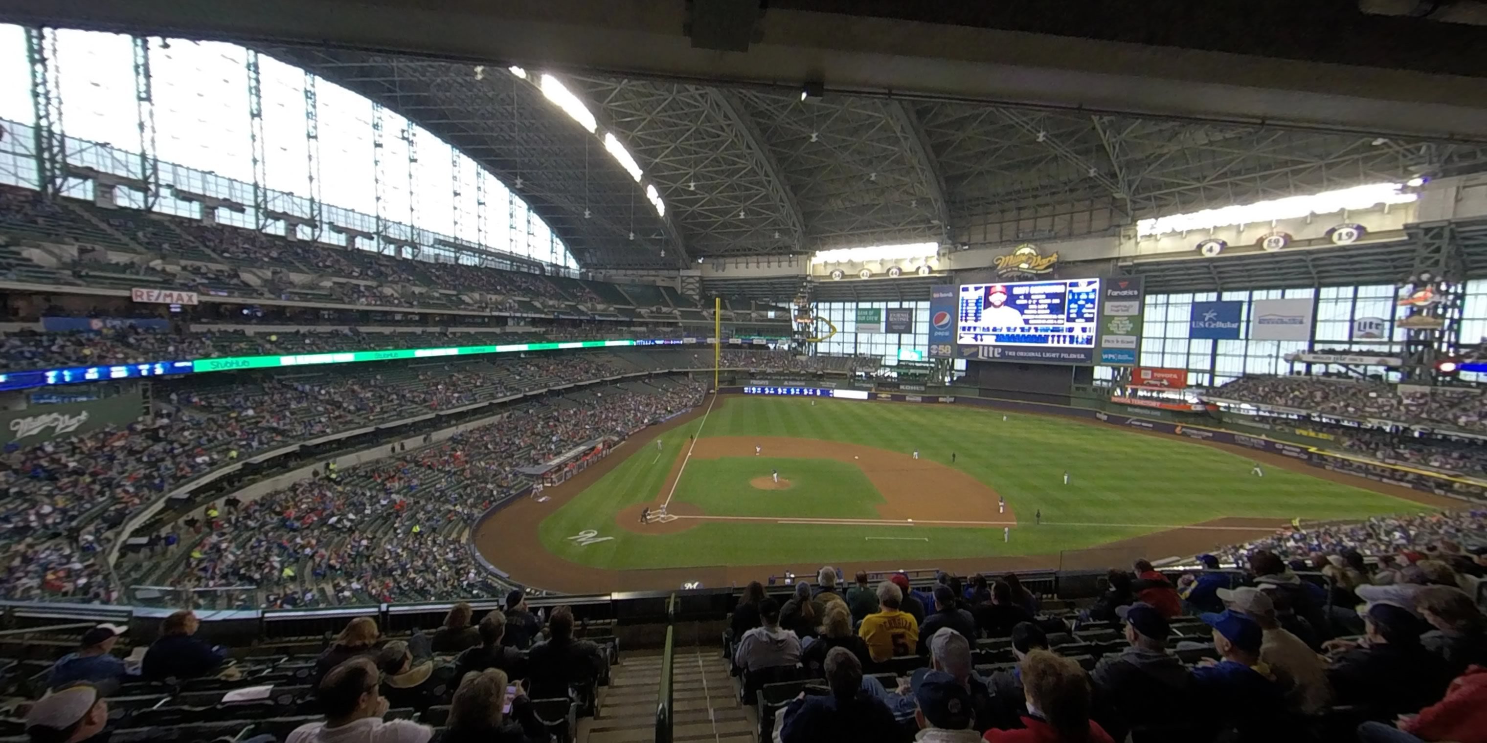 section 322 panoramic seat view  - american family field