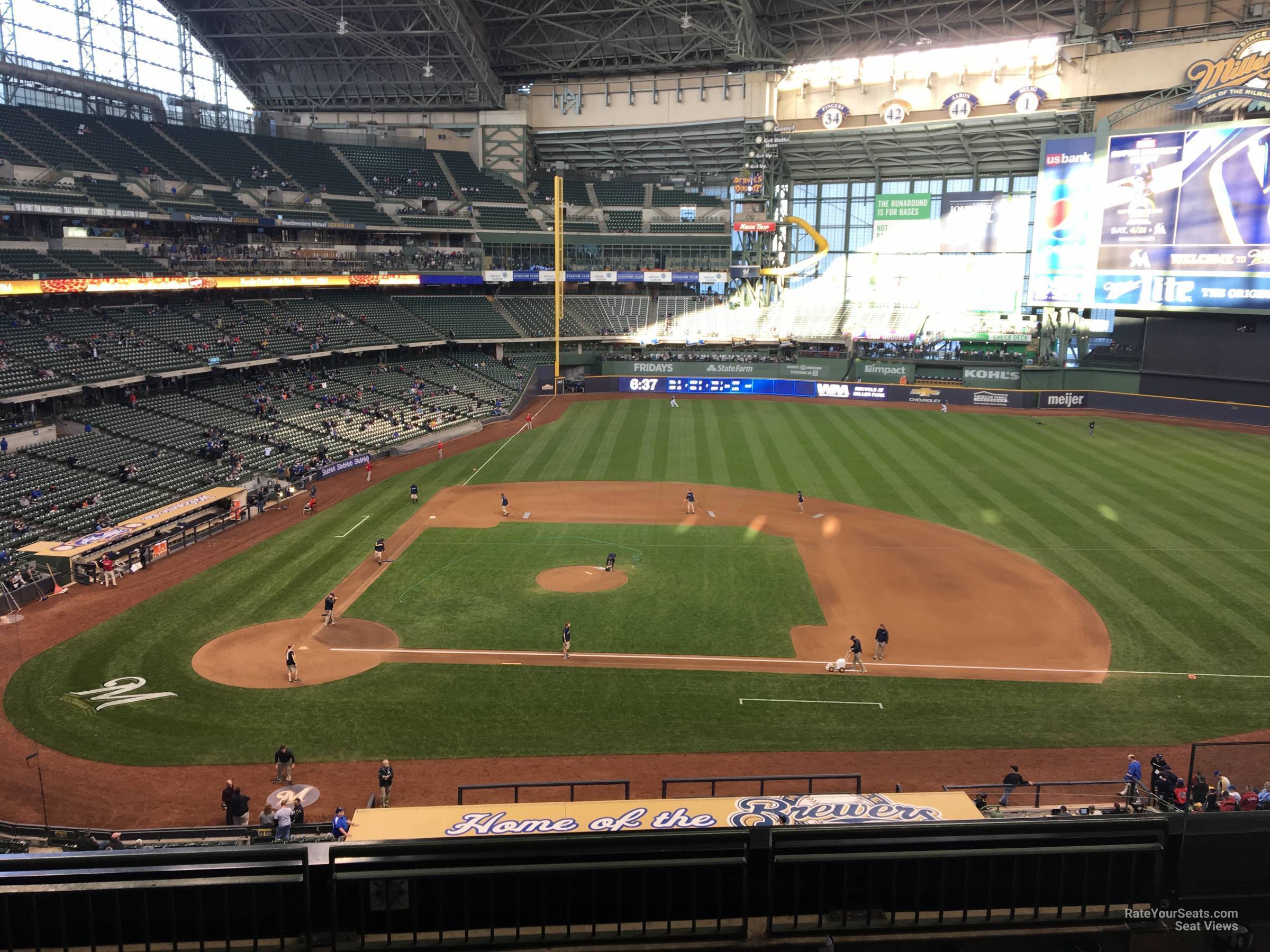section 322, row 5 seat view  for baseball - american family field