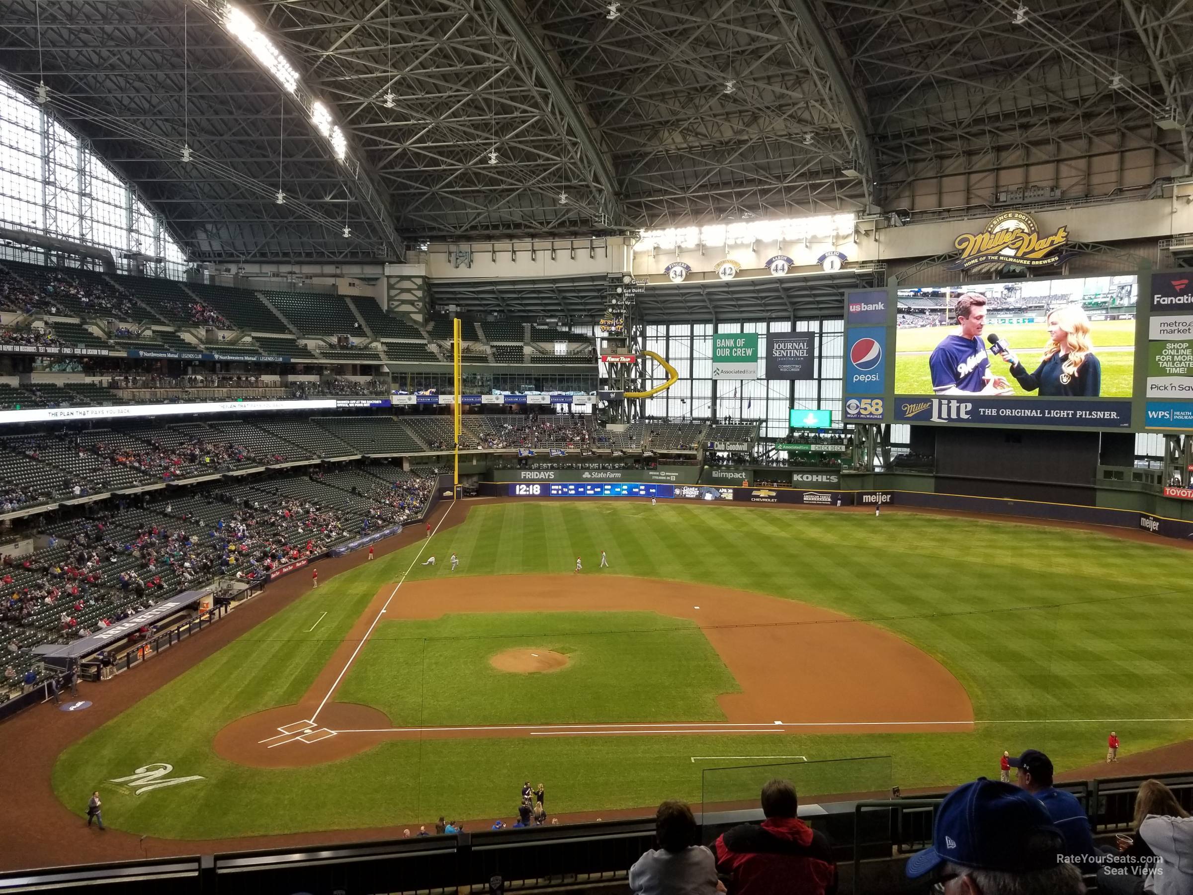 section 322, row 7 seat view  for baseball - american family field