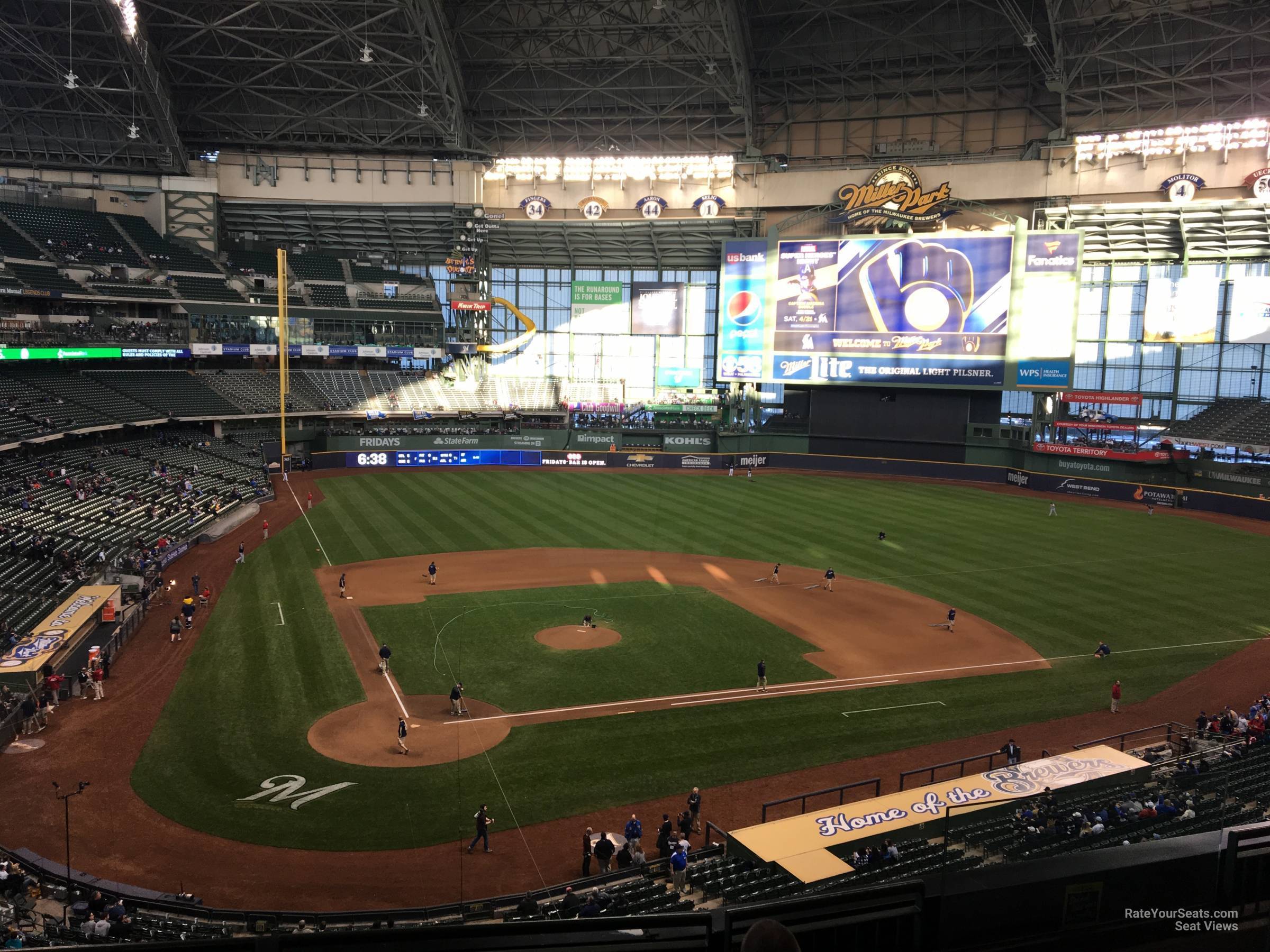 section 326, row 5 seat view  for baseball - american family field