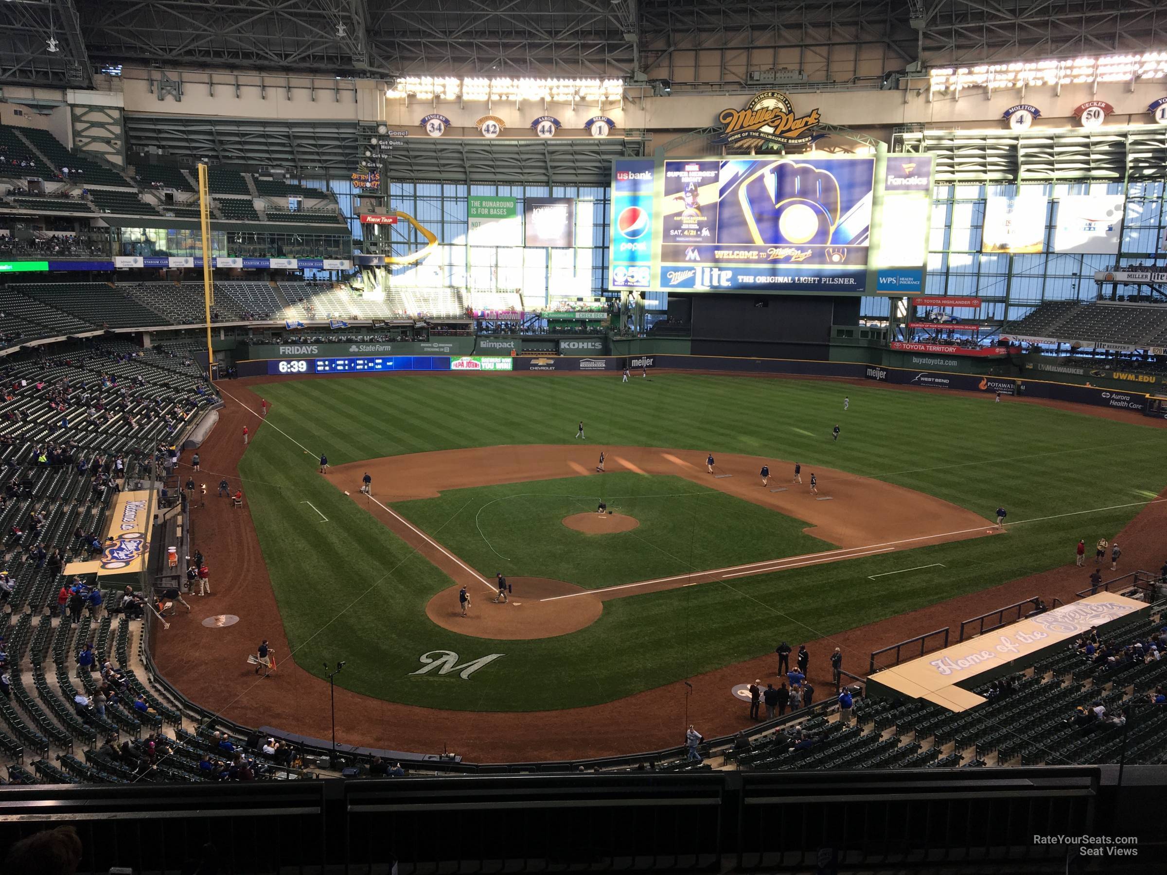 section 328, row 5 seat view  for baseball - american family field
