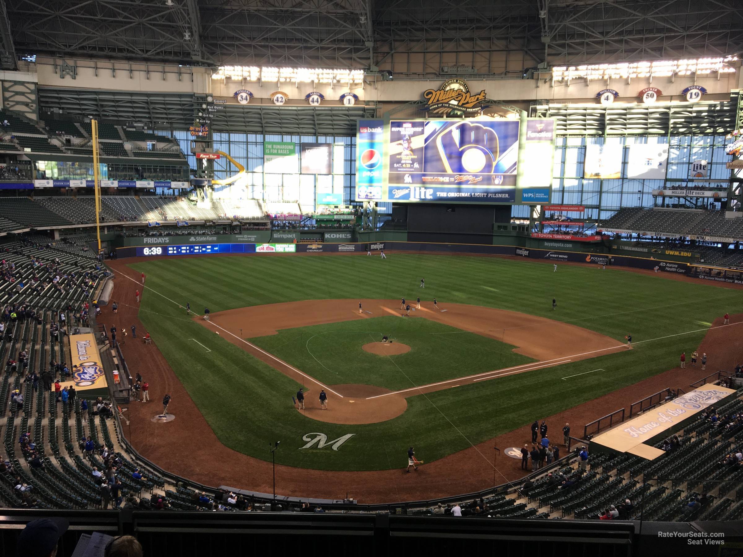 section 329, row 5 seat view  for baseball - american family field