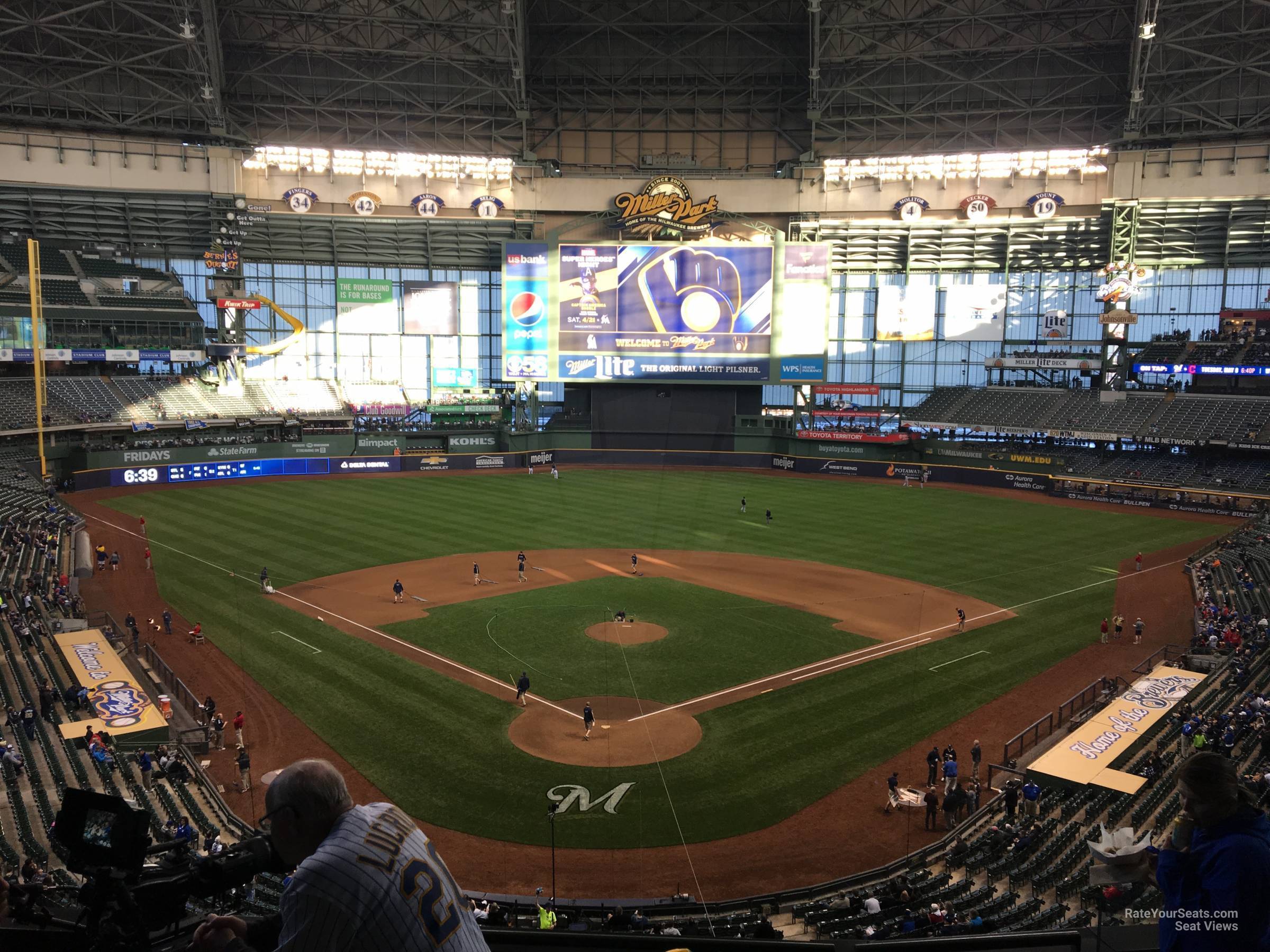 section 330, row 5 seat view  for baseball - american family field