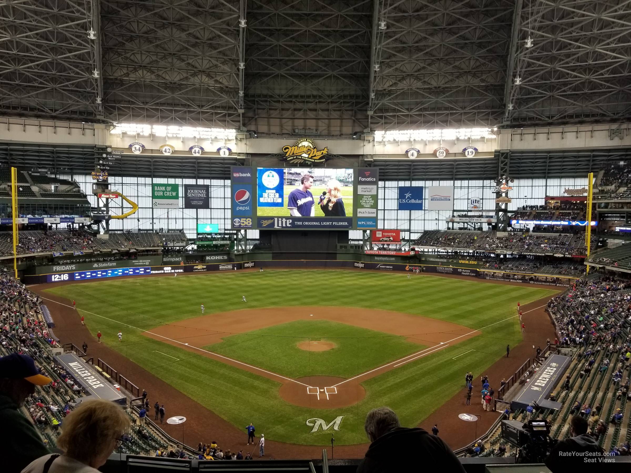 section 330, row 7 seat view  for baseball - american family field