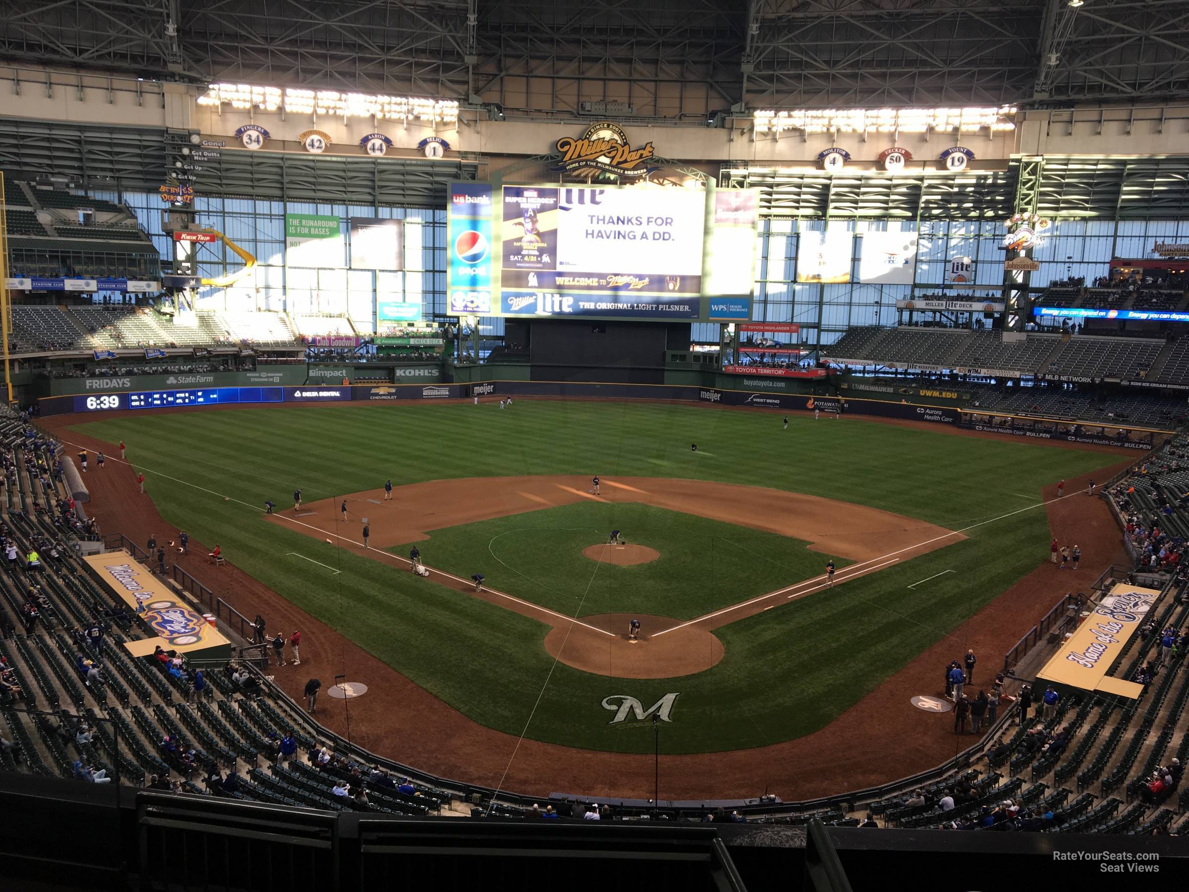 section 331, row 5 seat view  for baseball - american family field