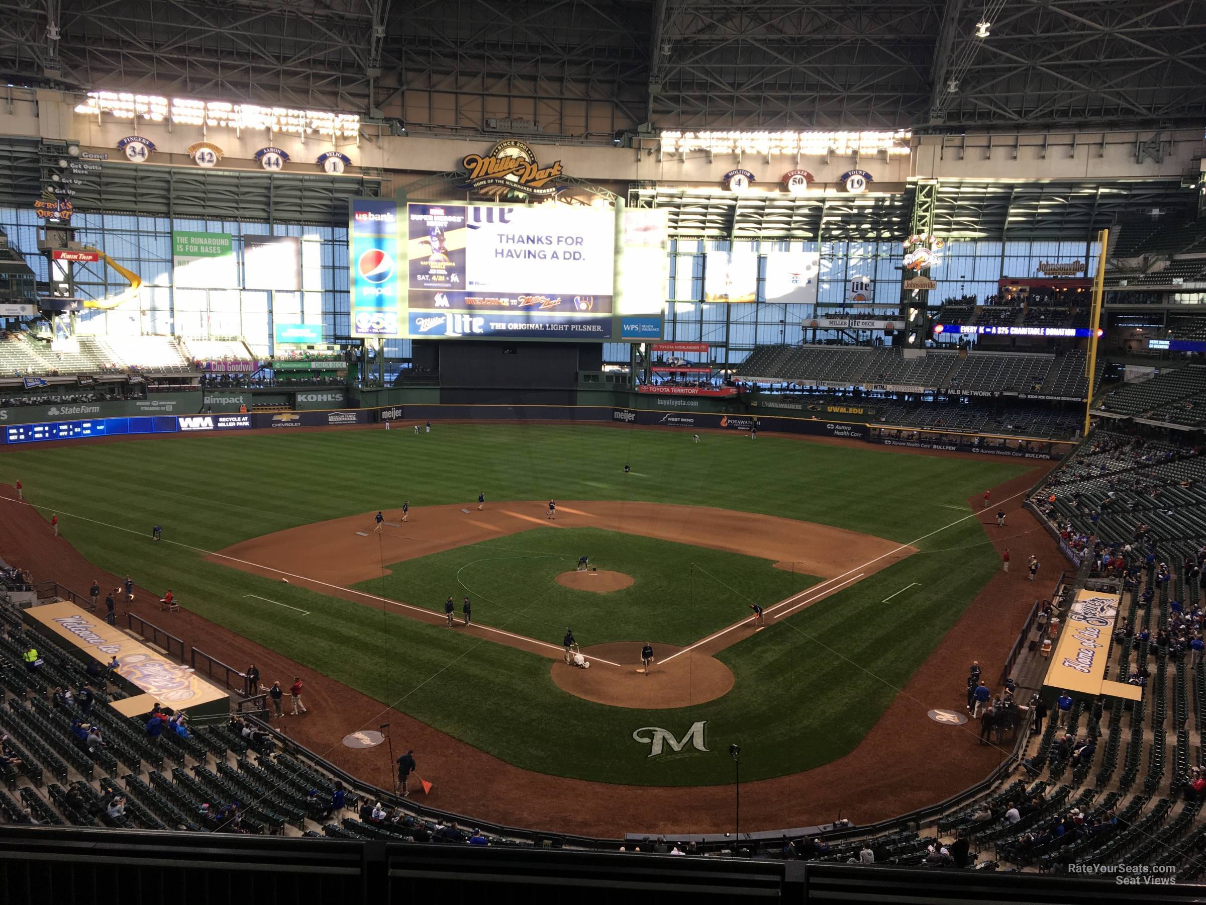 section 332, row 5 seat view  for baseball - american family field