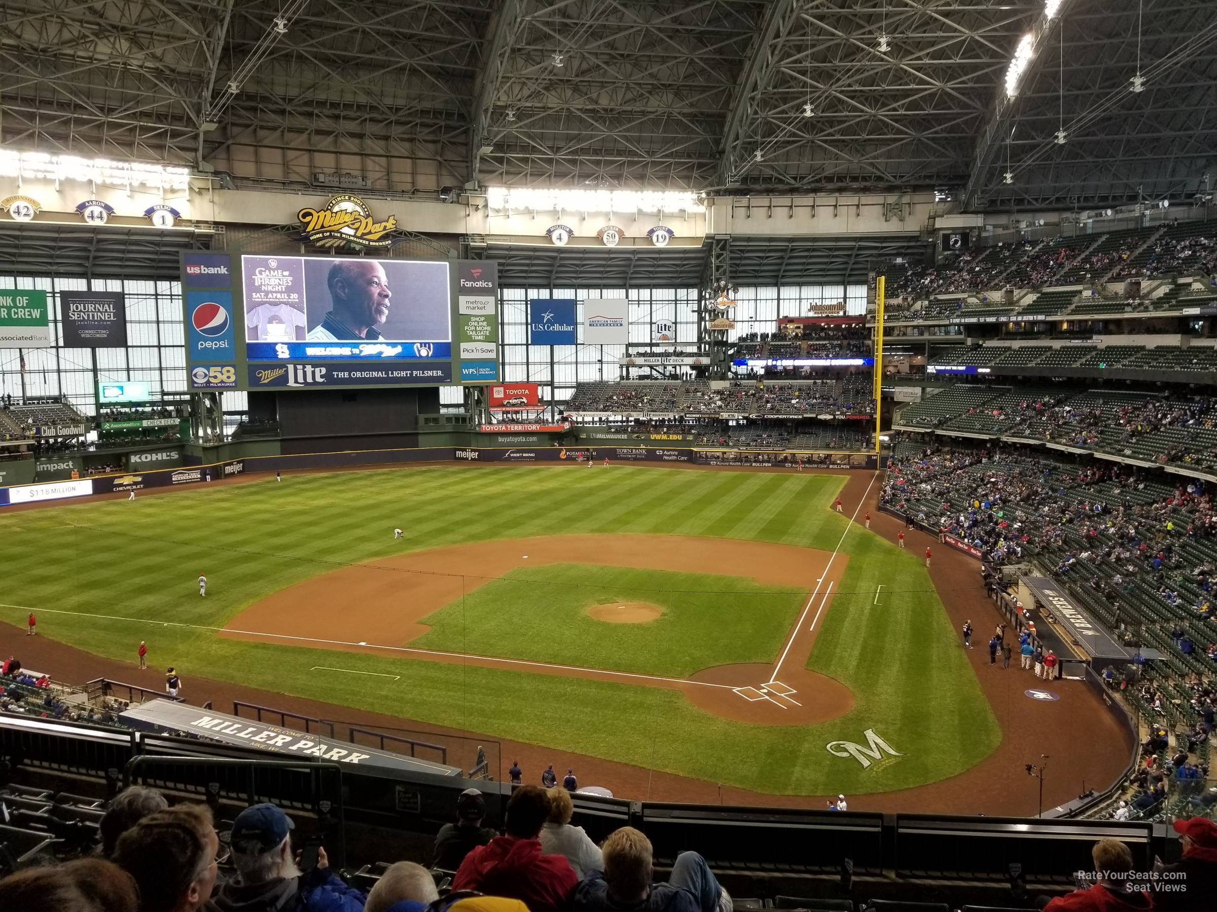 section 334, row 7 seat view  for baseball - american family field