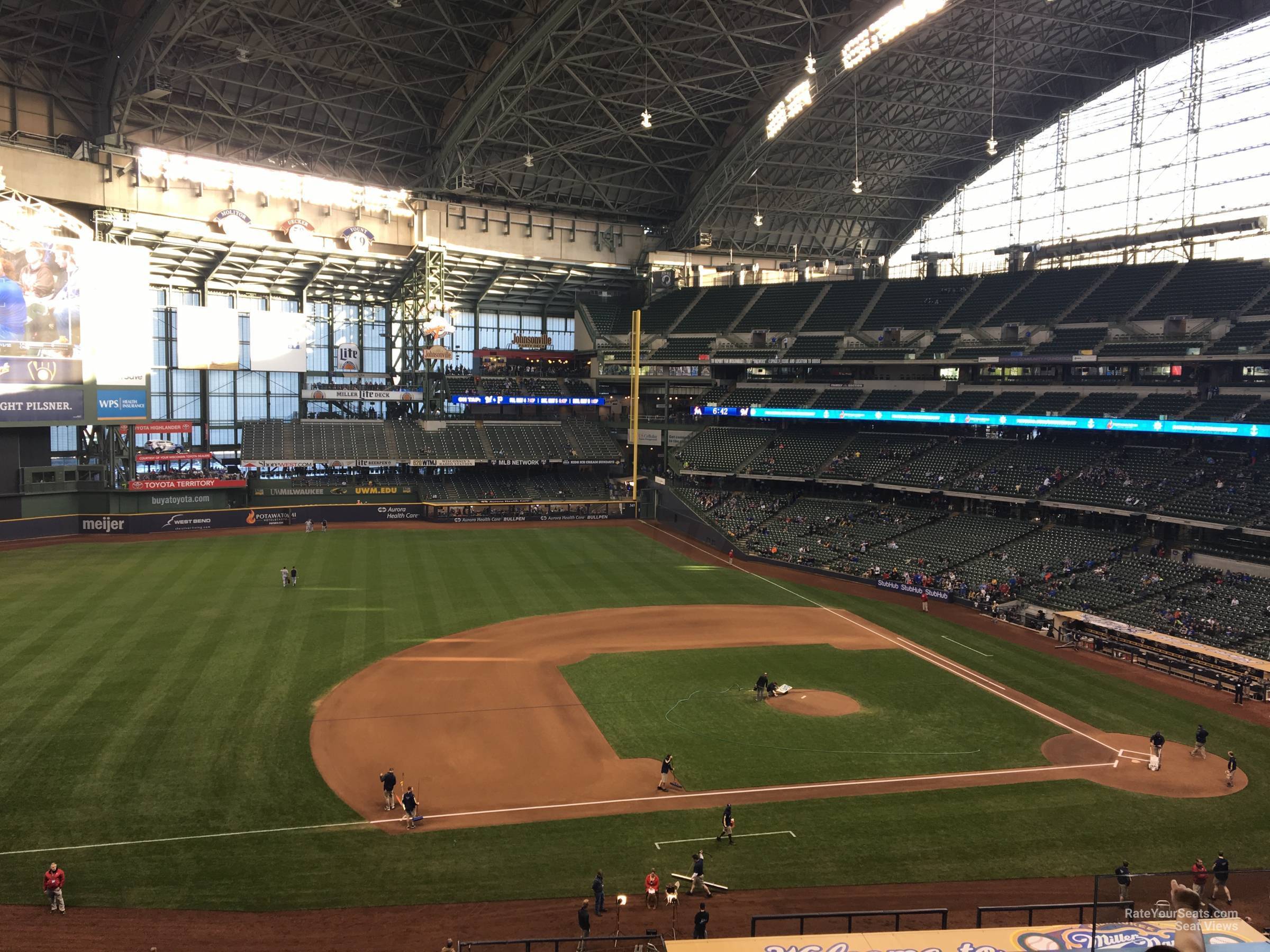 section 342, row 5 seat view  for baseball - american family field