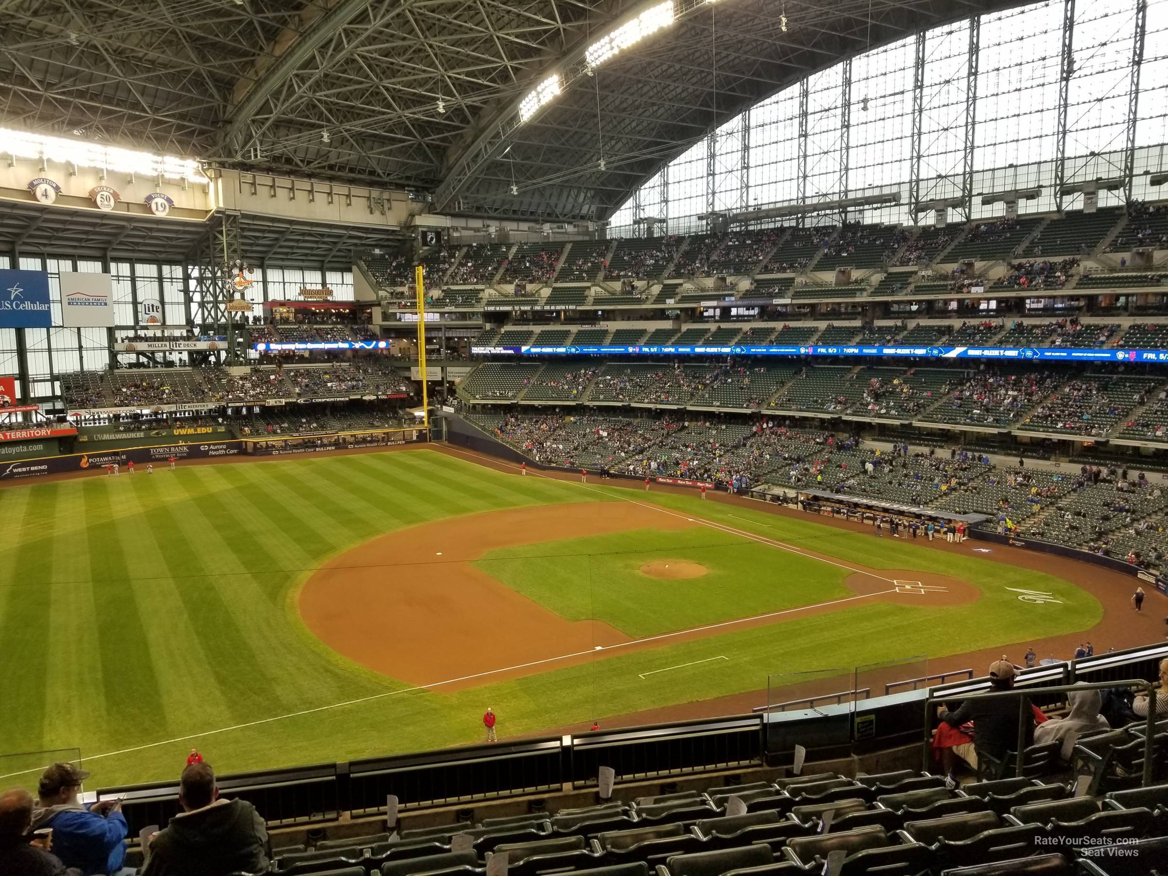 section 343, row 7 seat view  for baseball - american family field