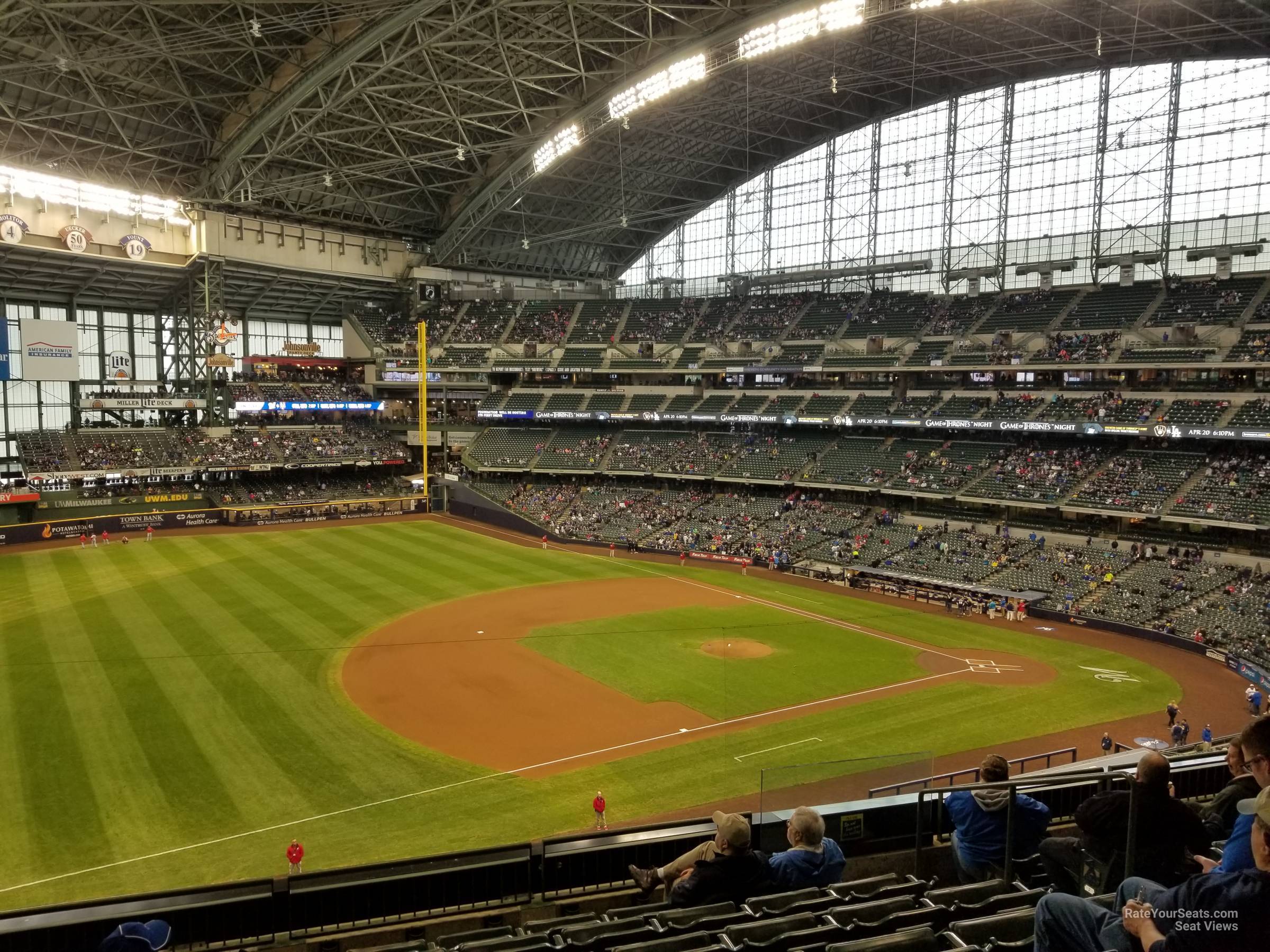 section 344, row 7 seat view  for baseball - american family field