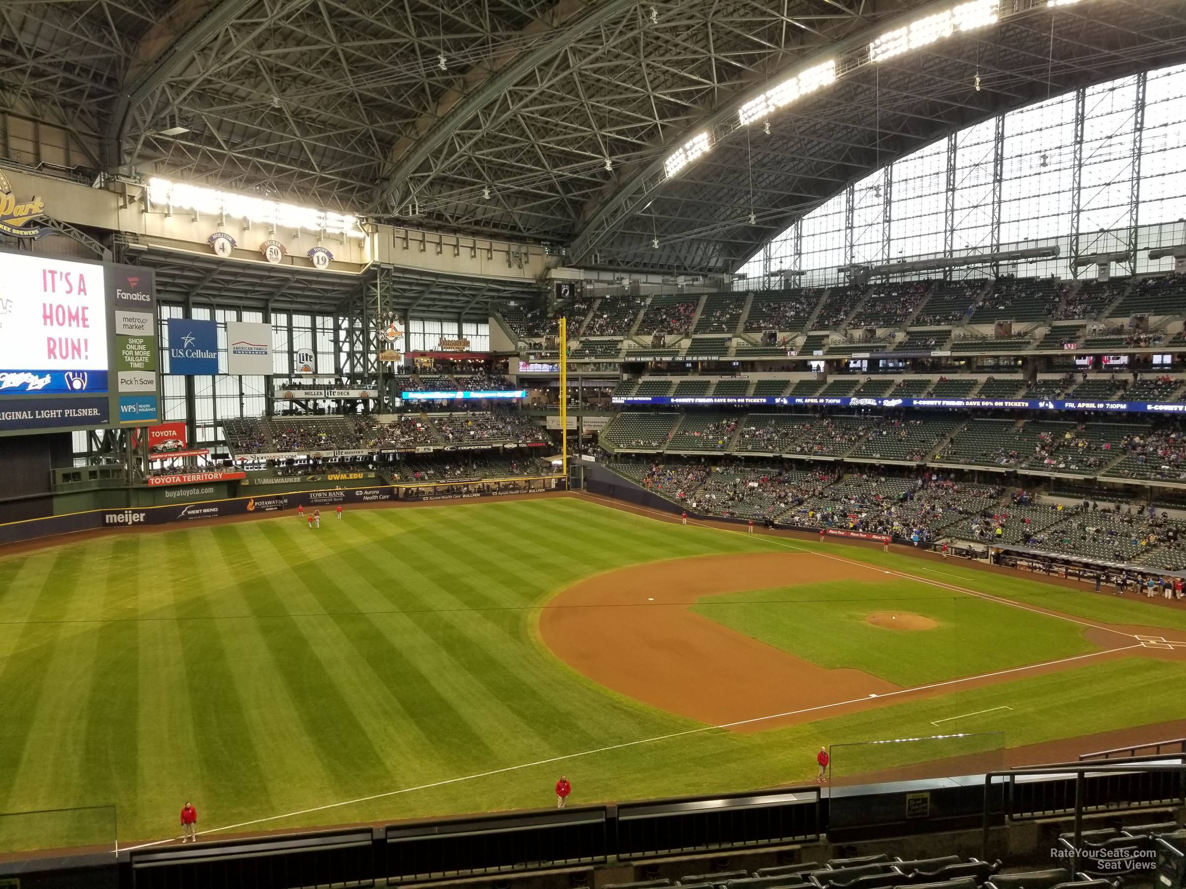 section 345, row 7 seat view  for baseball - american family field