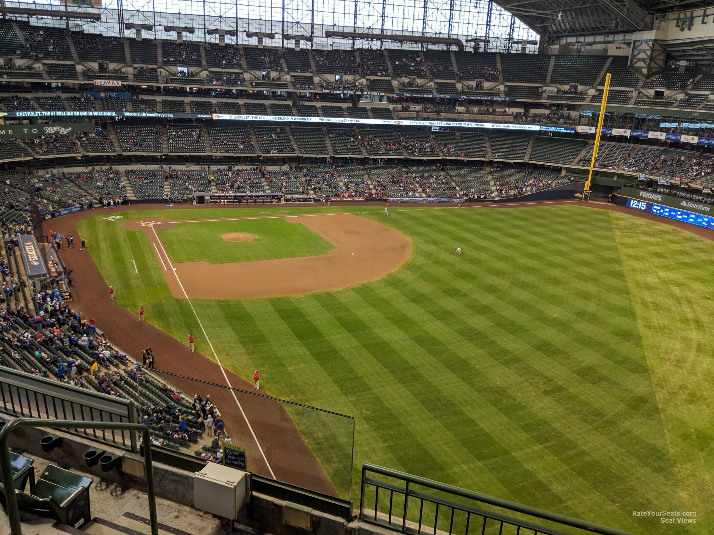 section 405, row 3 seat view  for baseball - american family field