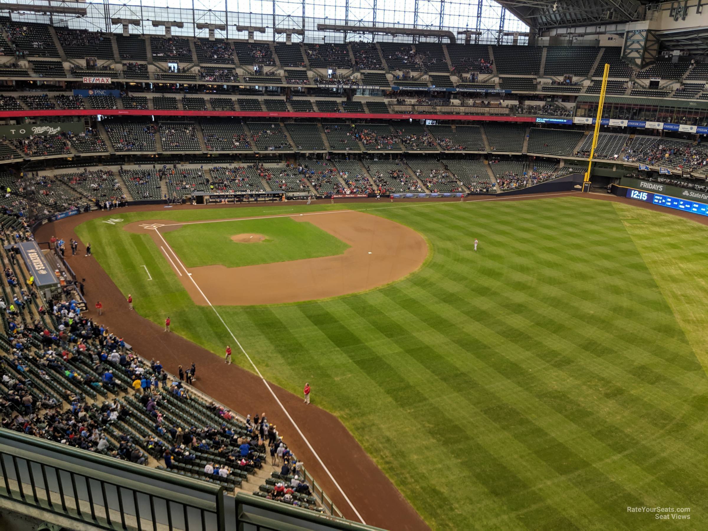 section 406, row 3 seat view  for baseball - american family field