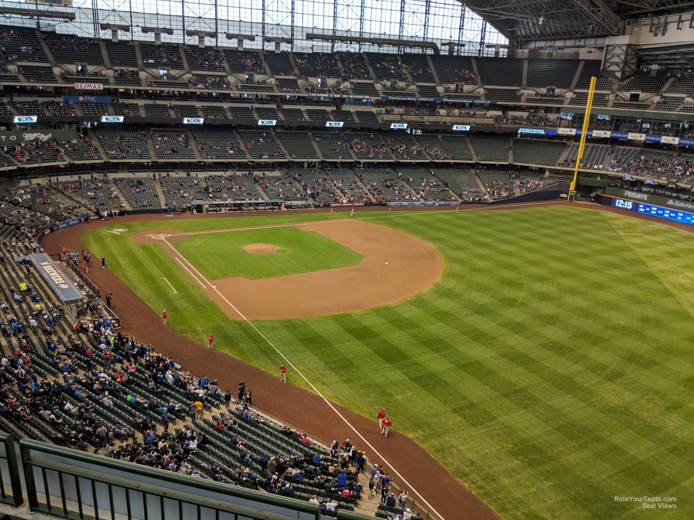 section 407, row 3 seat view  for baseball - american family field