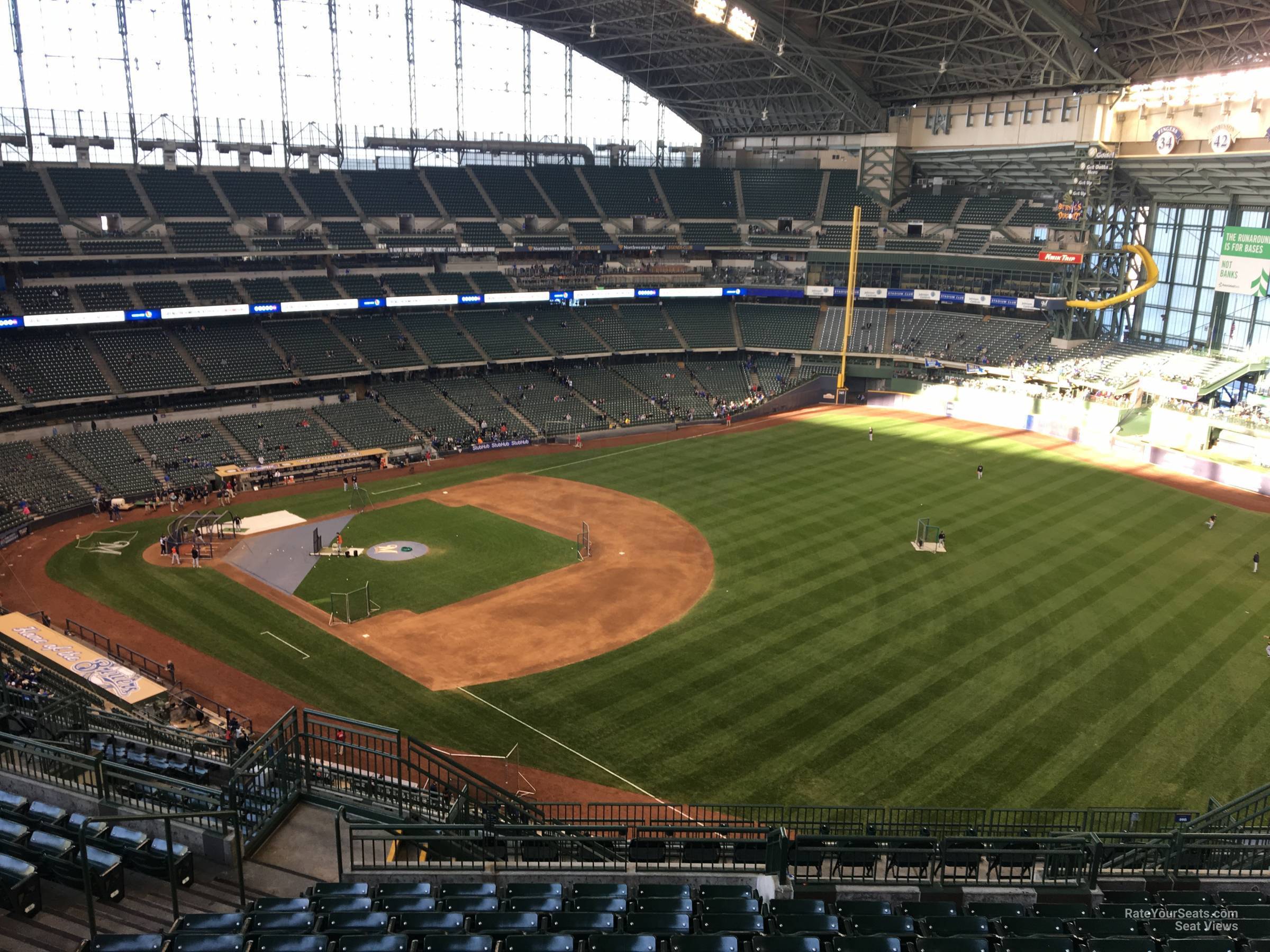 section 408, row 18 seat view  for baseball - american family field