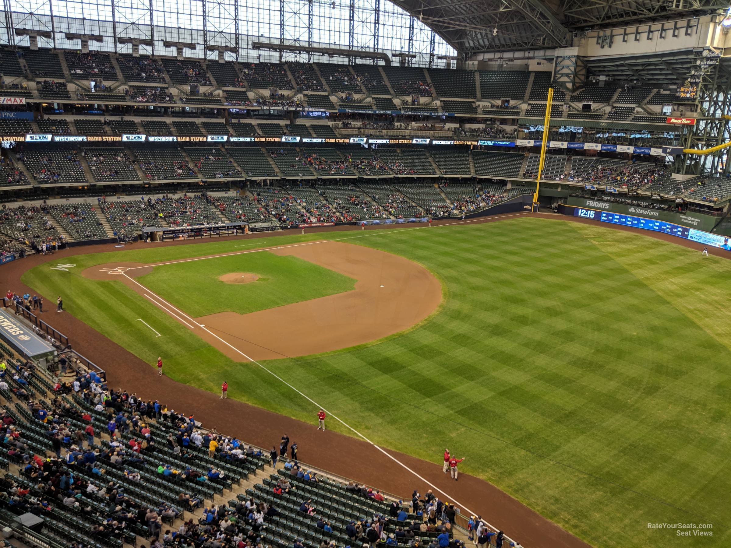 section 408, row 3 seat view  for baseball - american family field