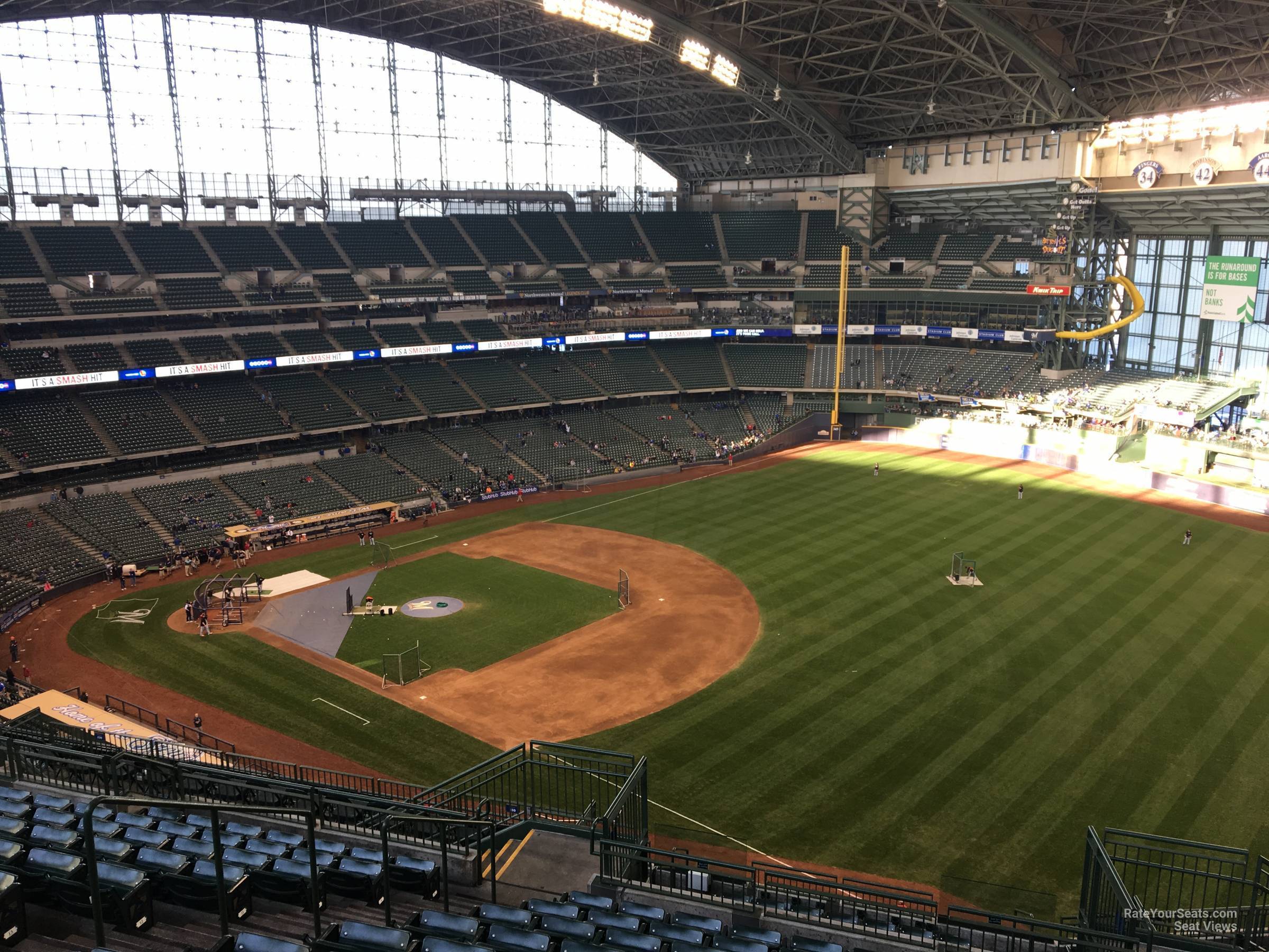 section 409, row 18 seat view  for baseball - american family field