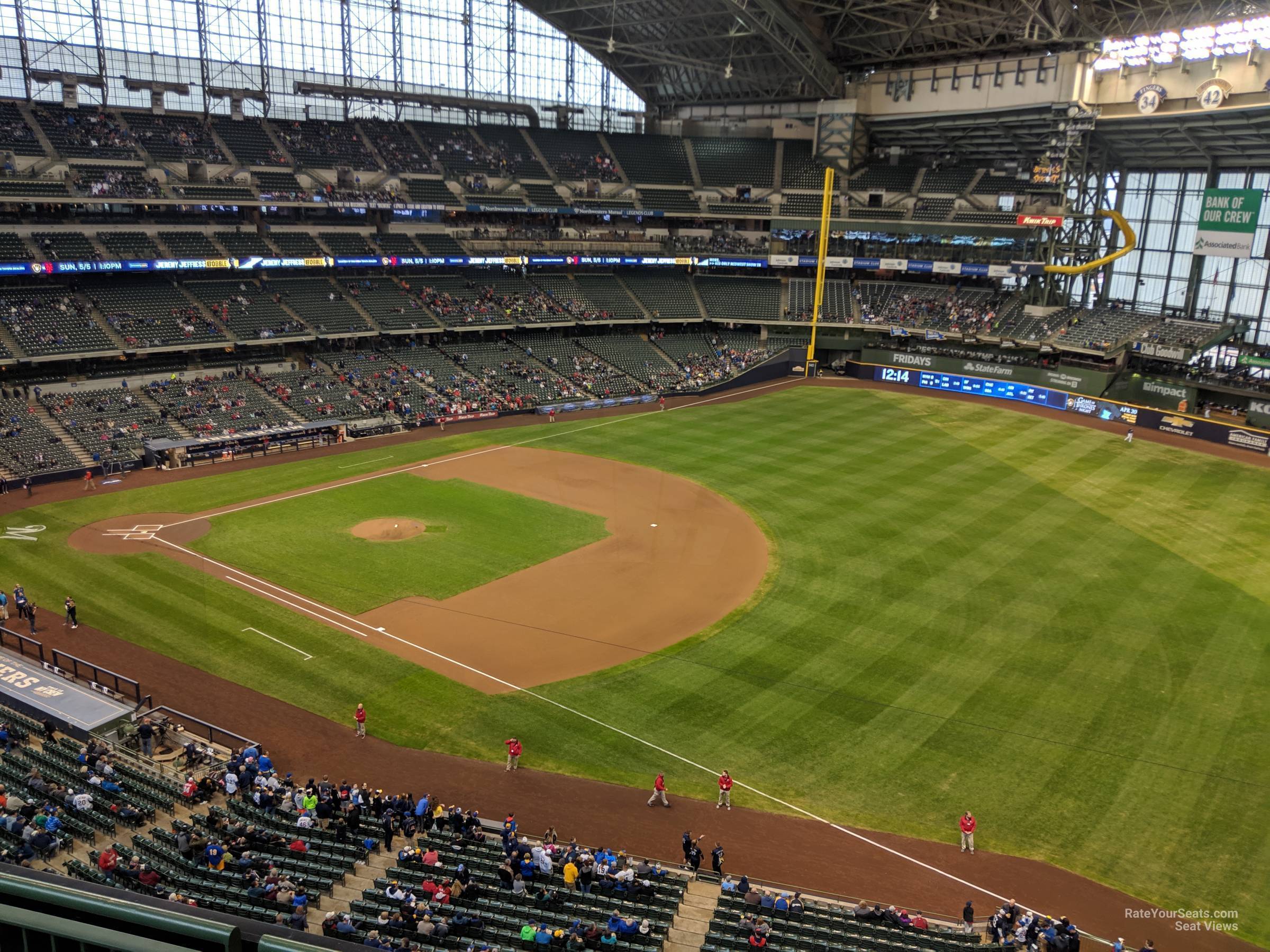 section 410, row 3 seat view for baseball - american family field