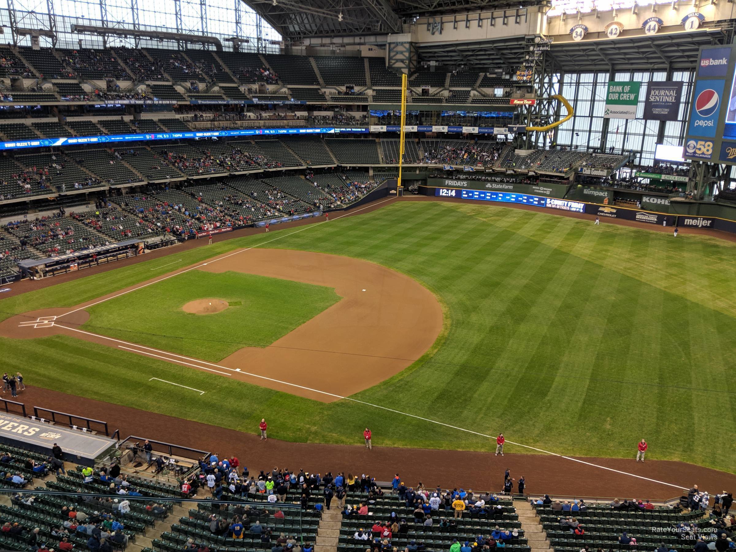 section 411, row 3 seat view  for baseball - american family field