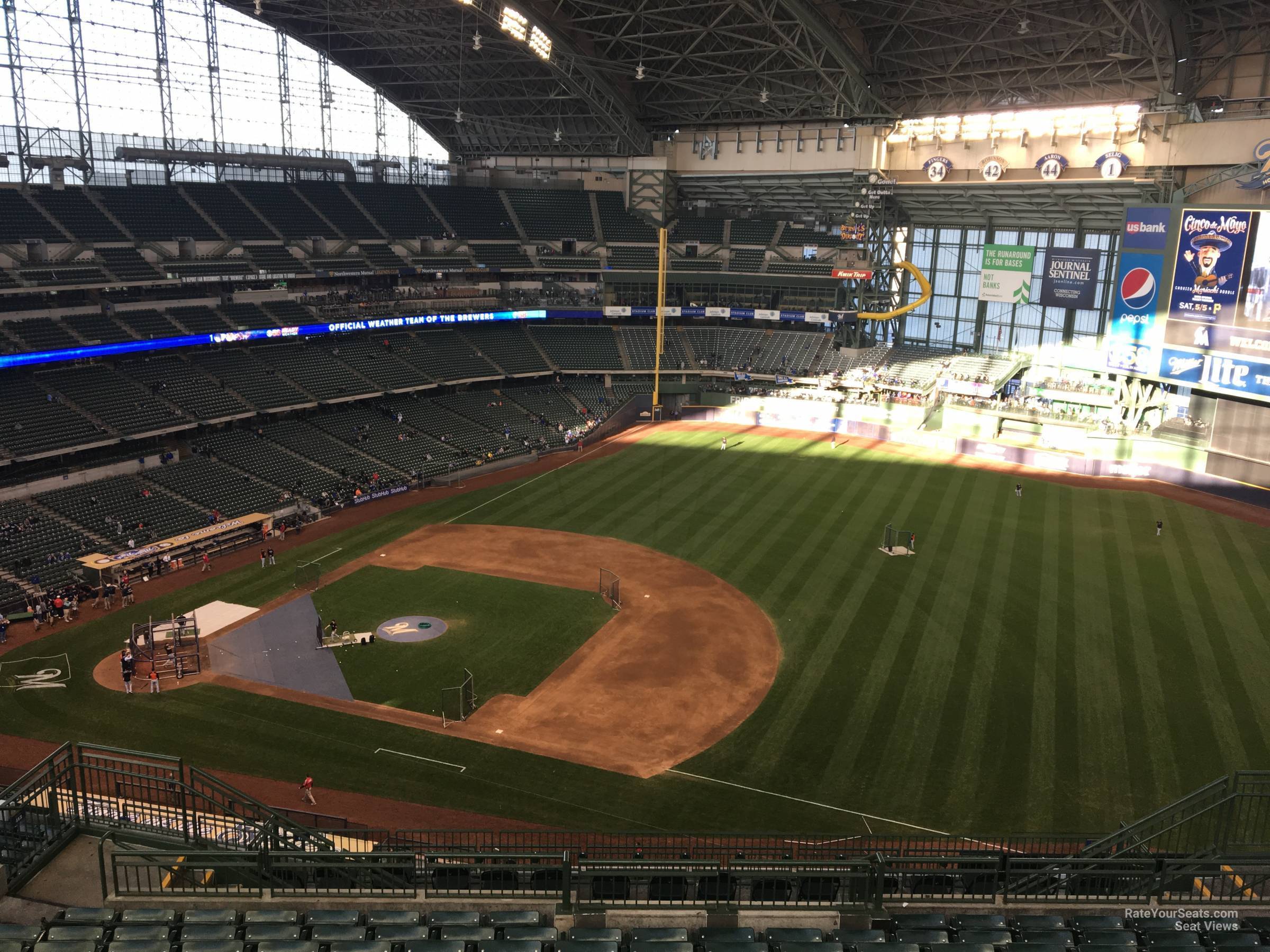 section 412, row 18 seat view  for baseball - american family field
