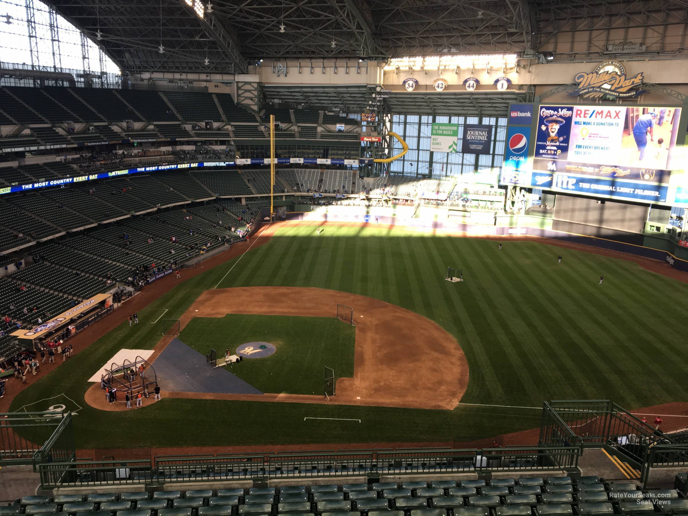 section 415, row 18 seat view  for baseball - american family field