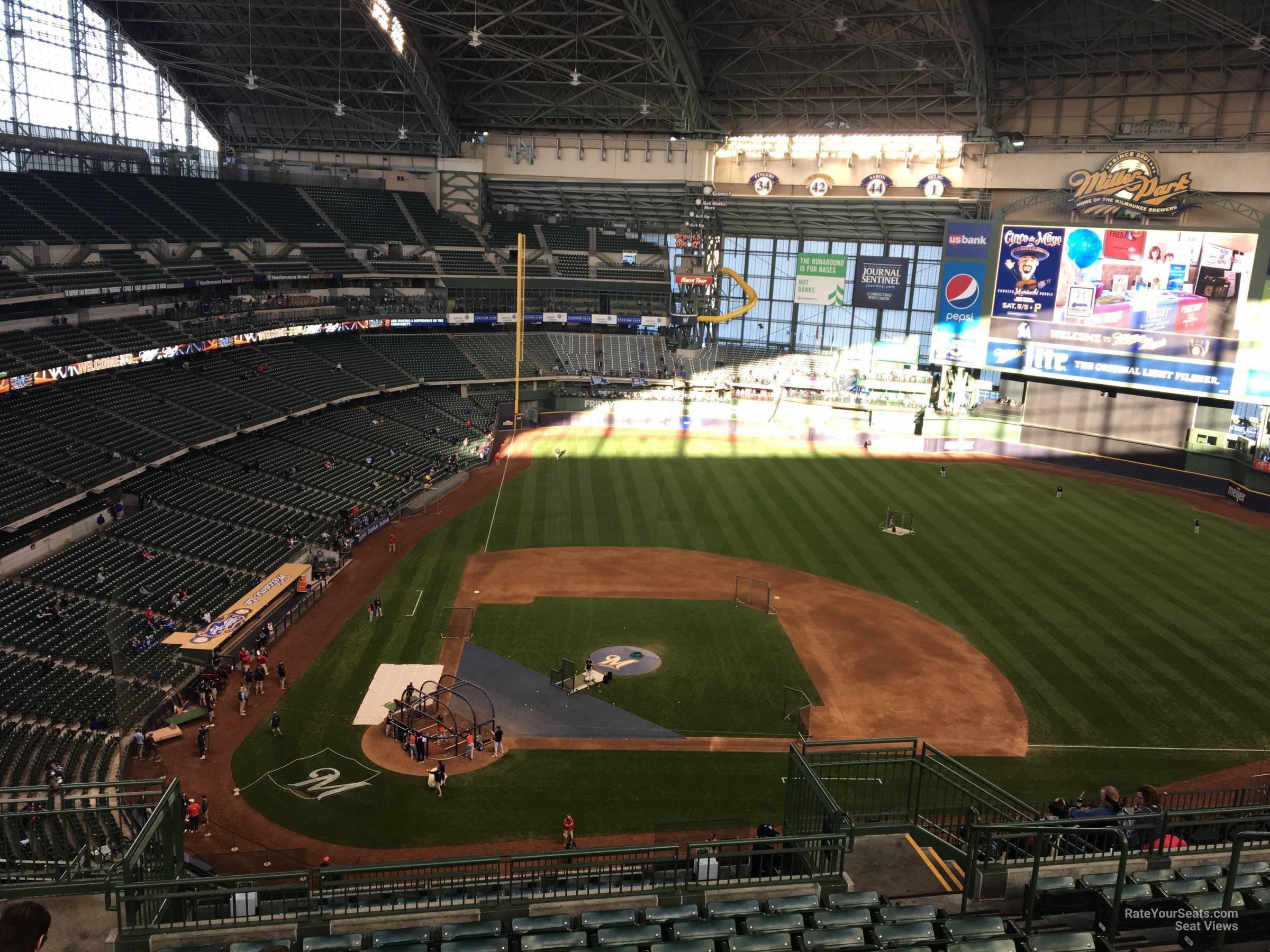 section 417, row 18 seat view  for baseball - american family field