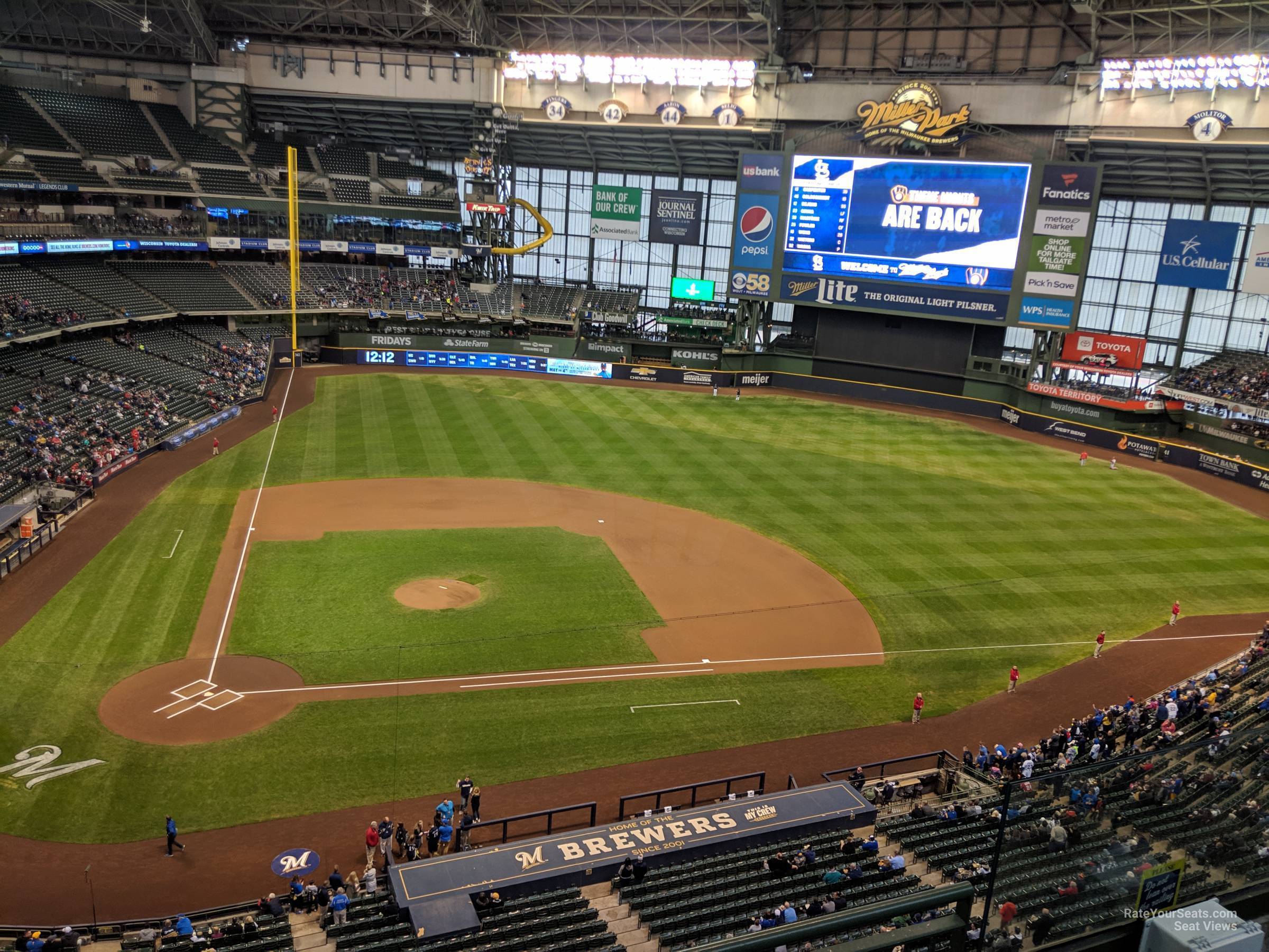 section 417, row 3 seat view  for baseball - american family field