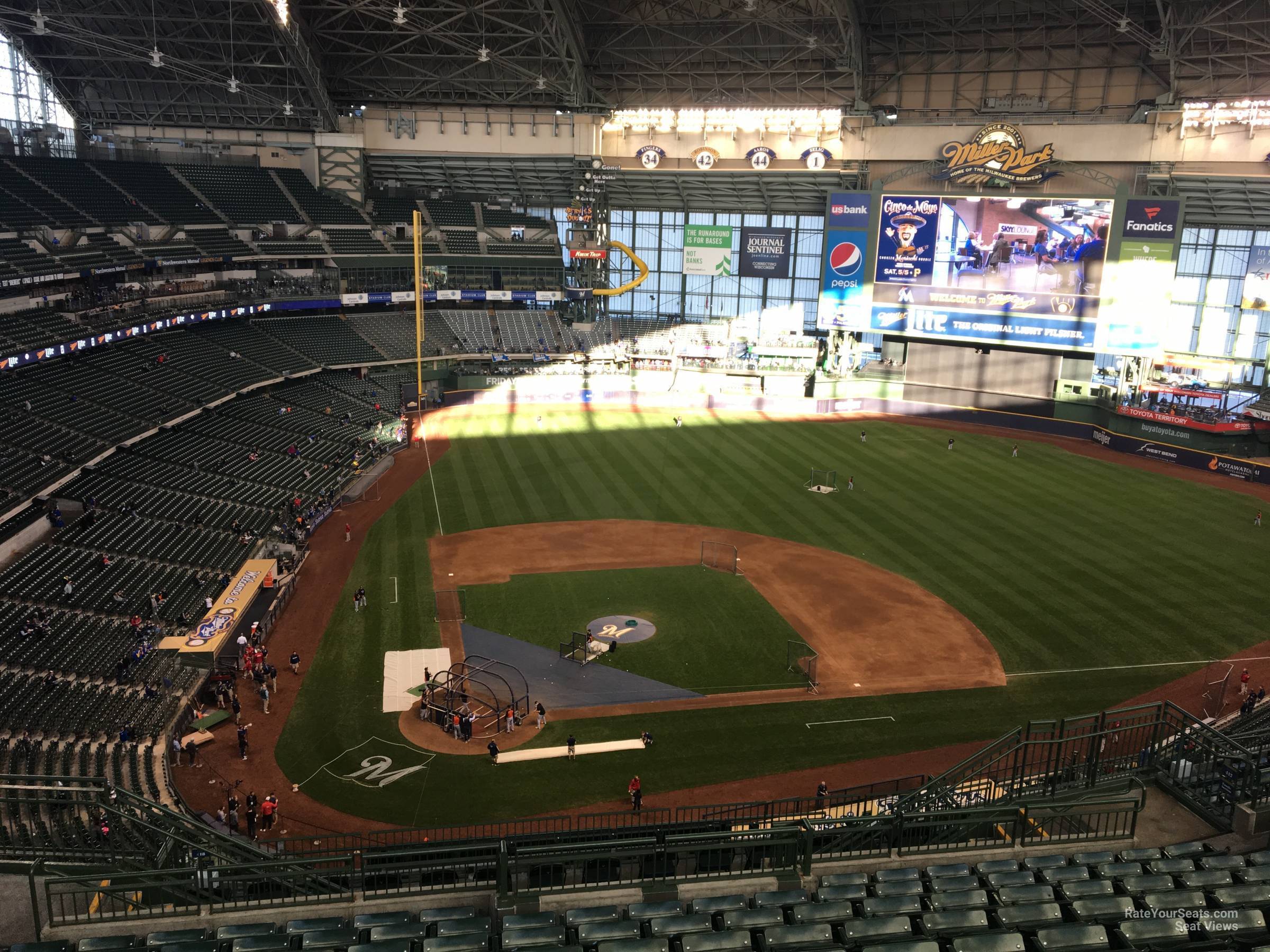 section 418, row 18 seat view  for baseball - american family field