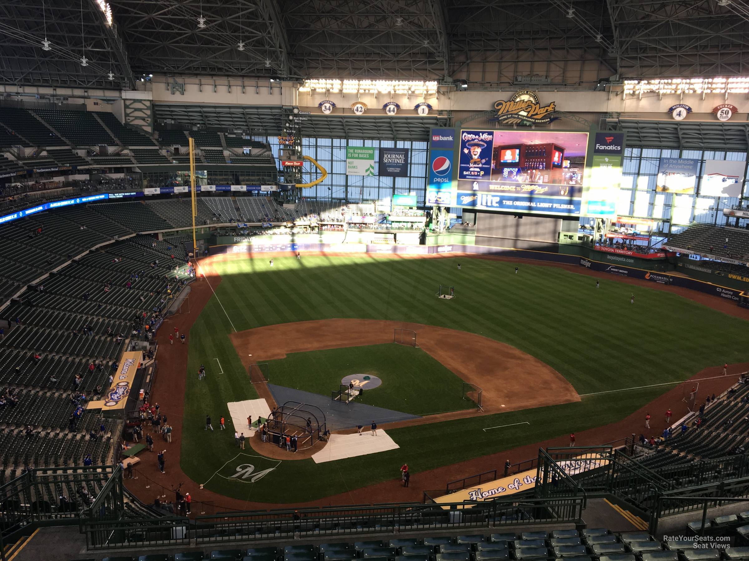 section 419, row 18 seat view  for baseball - american family field