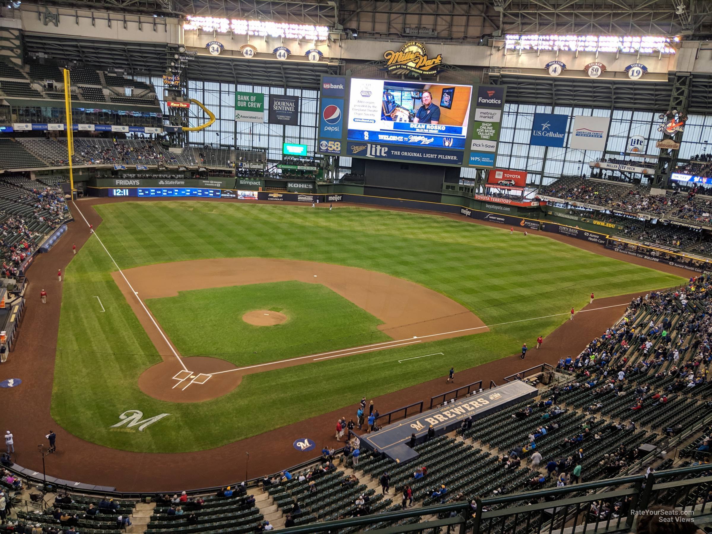 section 419, row 3 seat view  for baseball - american family field