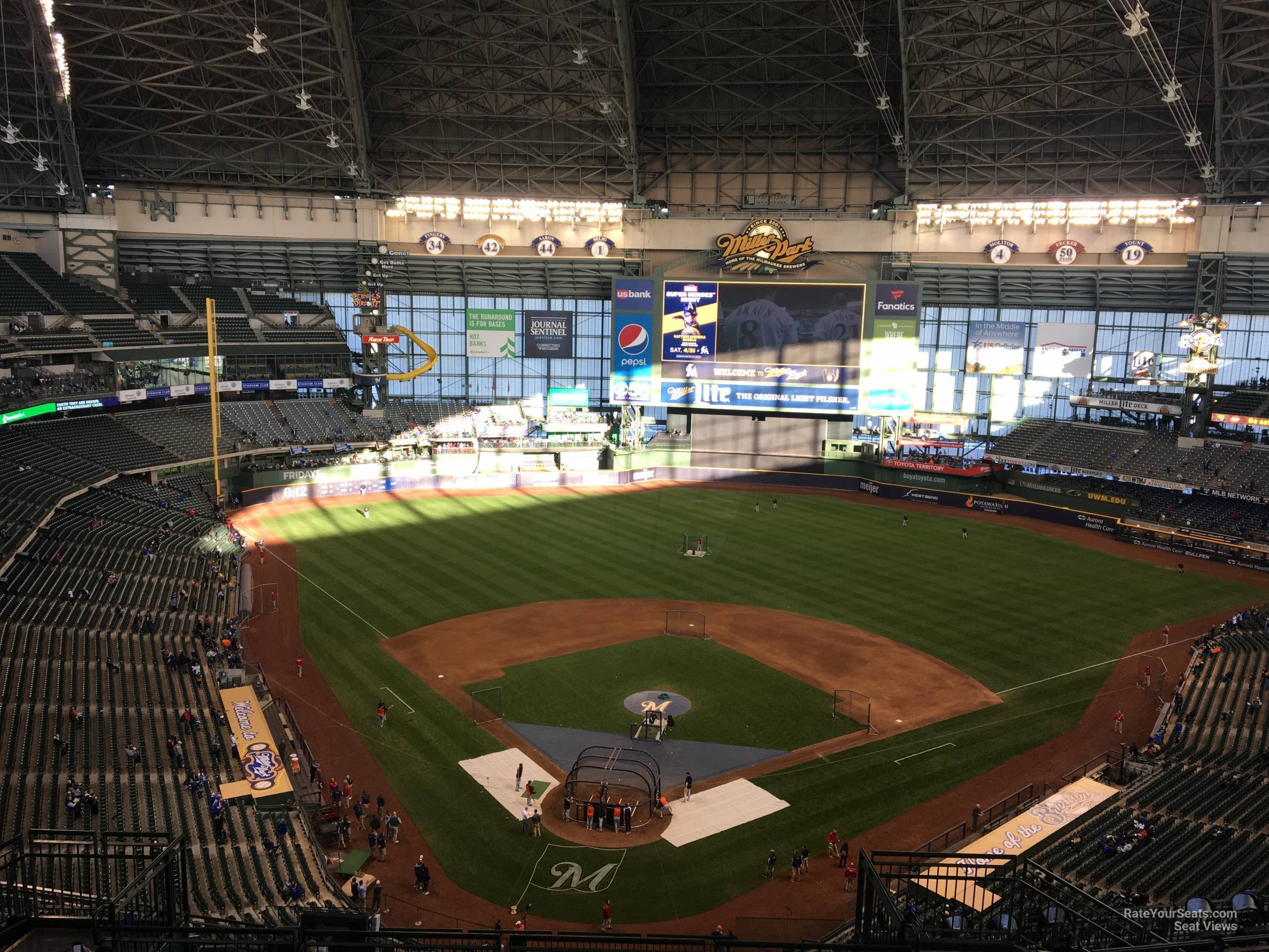 section 421, row 18 seat view  for baseball - american family field