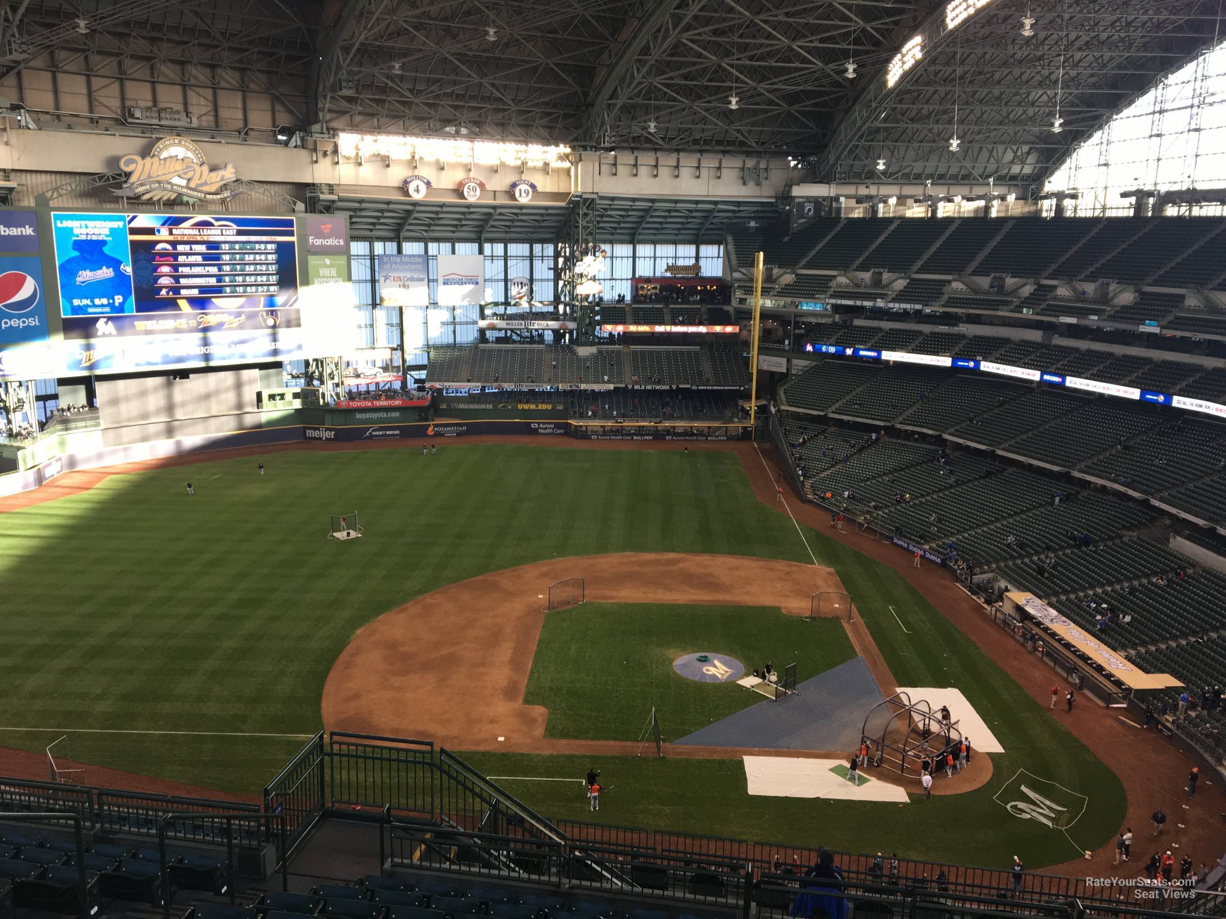 section 428, row 18 seat view  for baseball - american family field