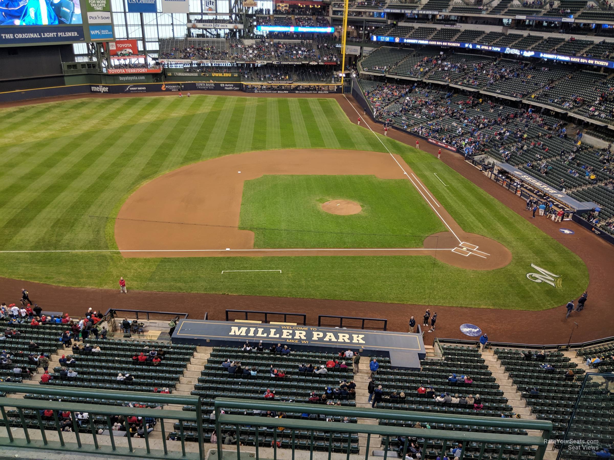 section 429, row 3 seat view  for baseball - american family field
