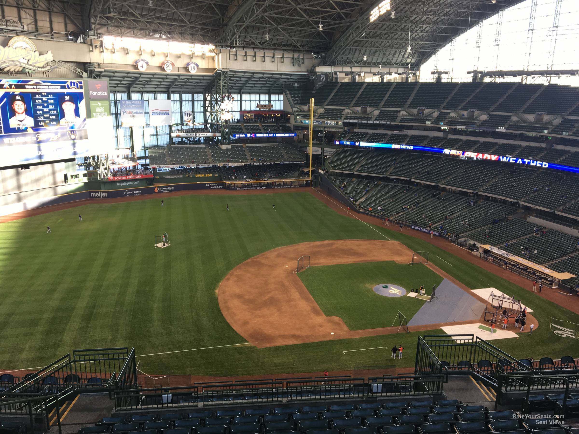 section 431, row 18 seat view  for baseball - american family field