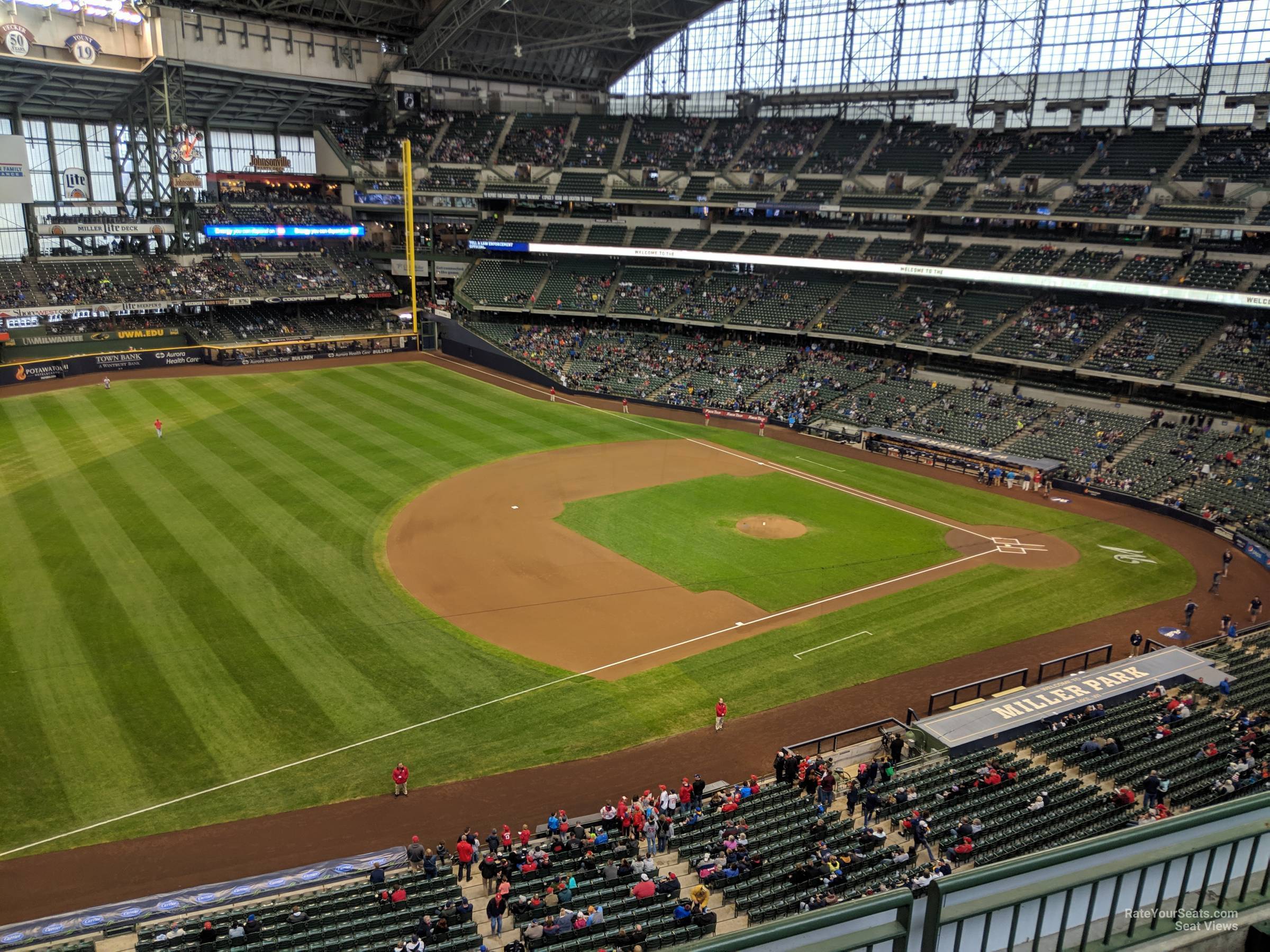 section 433, row 3 seat view  for baseball - american family field